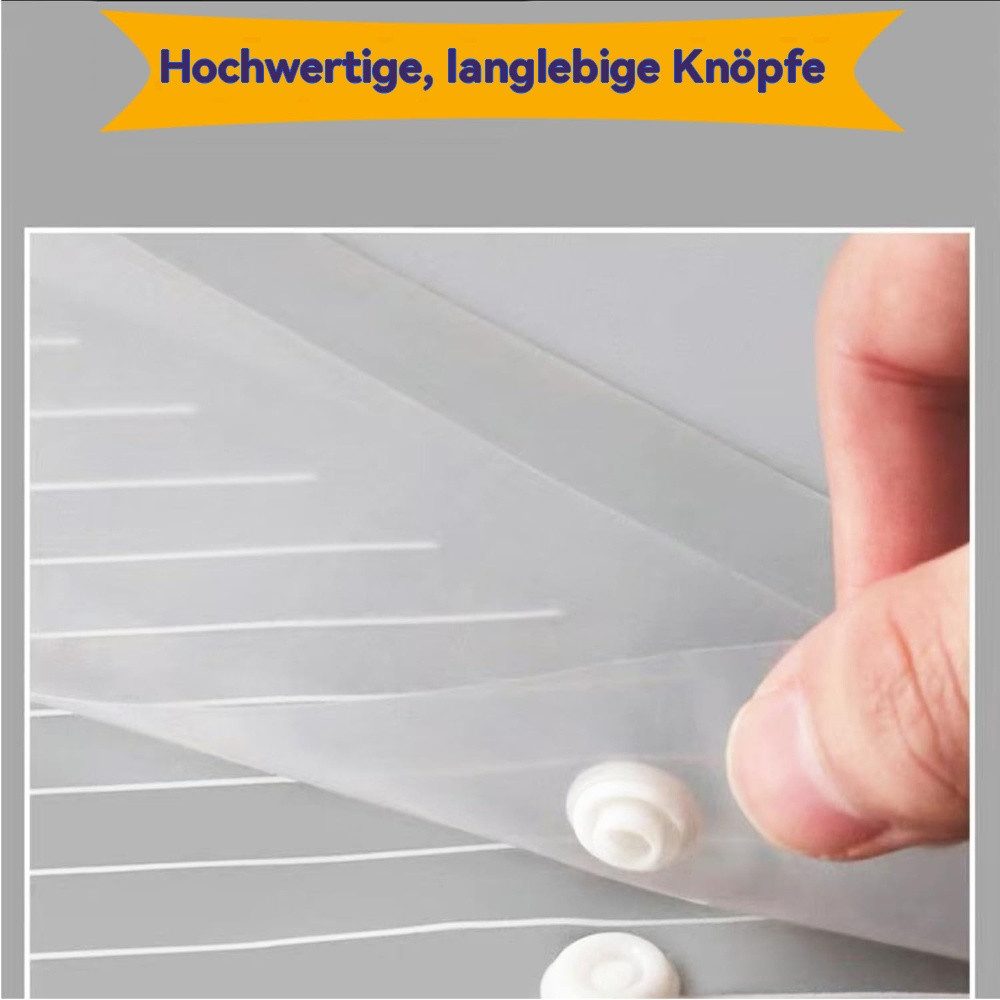 Blusmart Dokumententasche A4 Transparente Datei Tasche mit Schnappverschluss (Student Organizer Informationen Tasche, 10-tlg., Ordner Schreibwaren), Für Dokumenten, Umschlägen, Briefen, Quittungen usw.