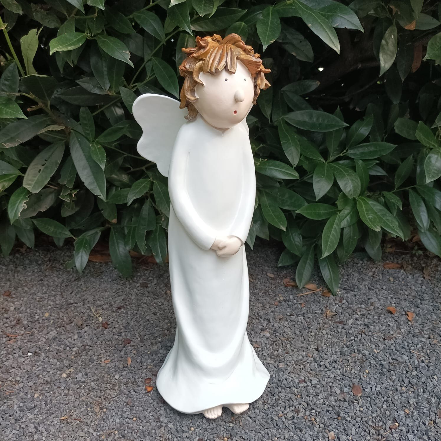 Aspinaworld Gartenfigur Gartenfigur stehende Engel Figur 50 cm