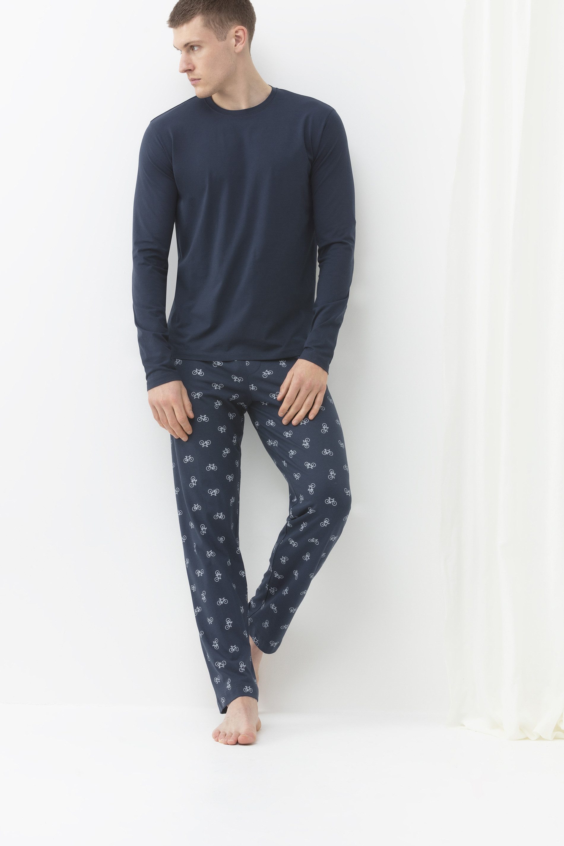 Mey Langarmshirt Mey Herren Longsleeve Serie Relax Uni Longsleeve (1-tlg)
