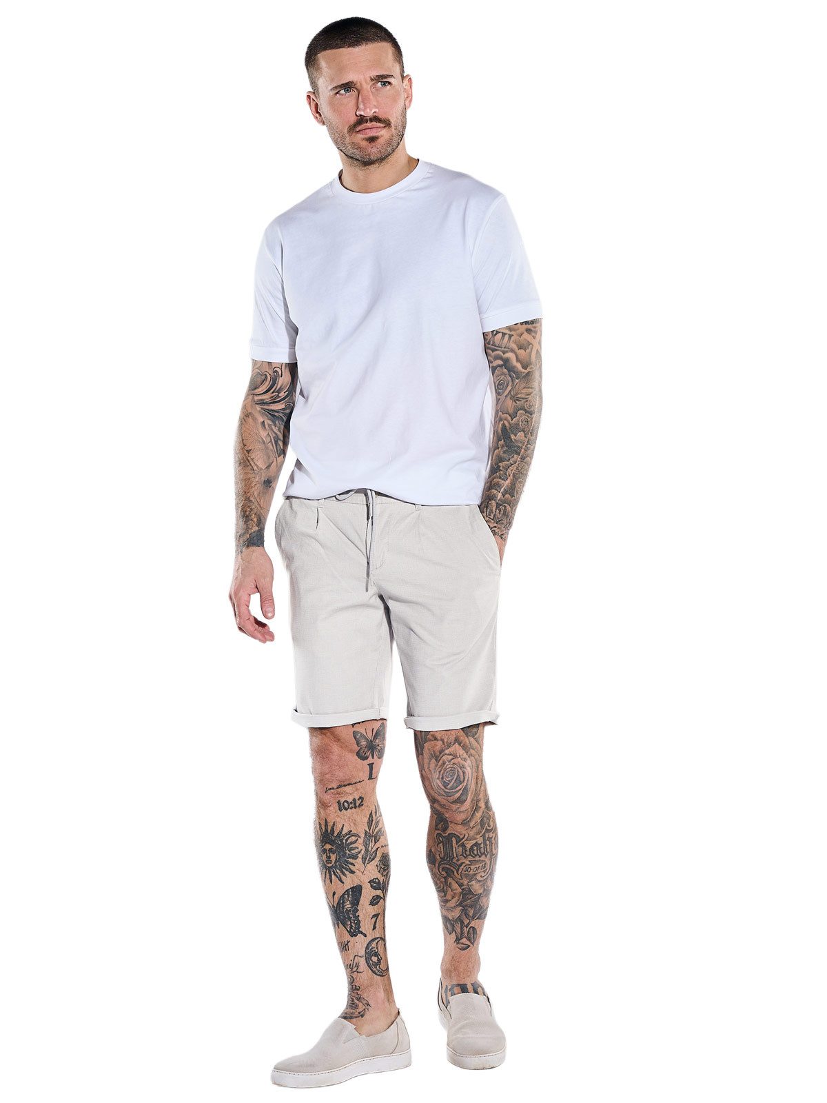emilio adani Bermudas Herren Bermuda mit Tunnelzug, Sand