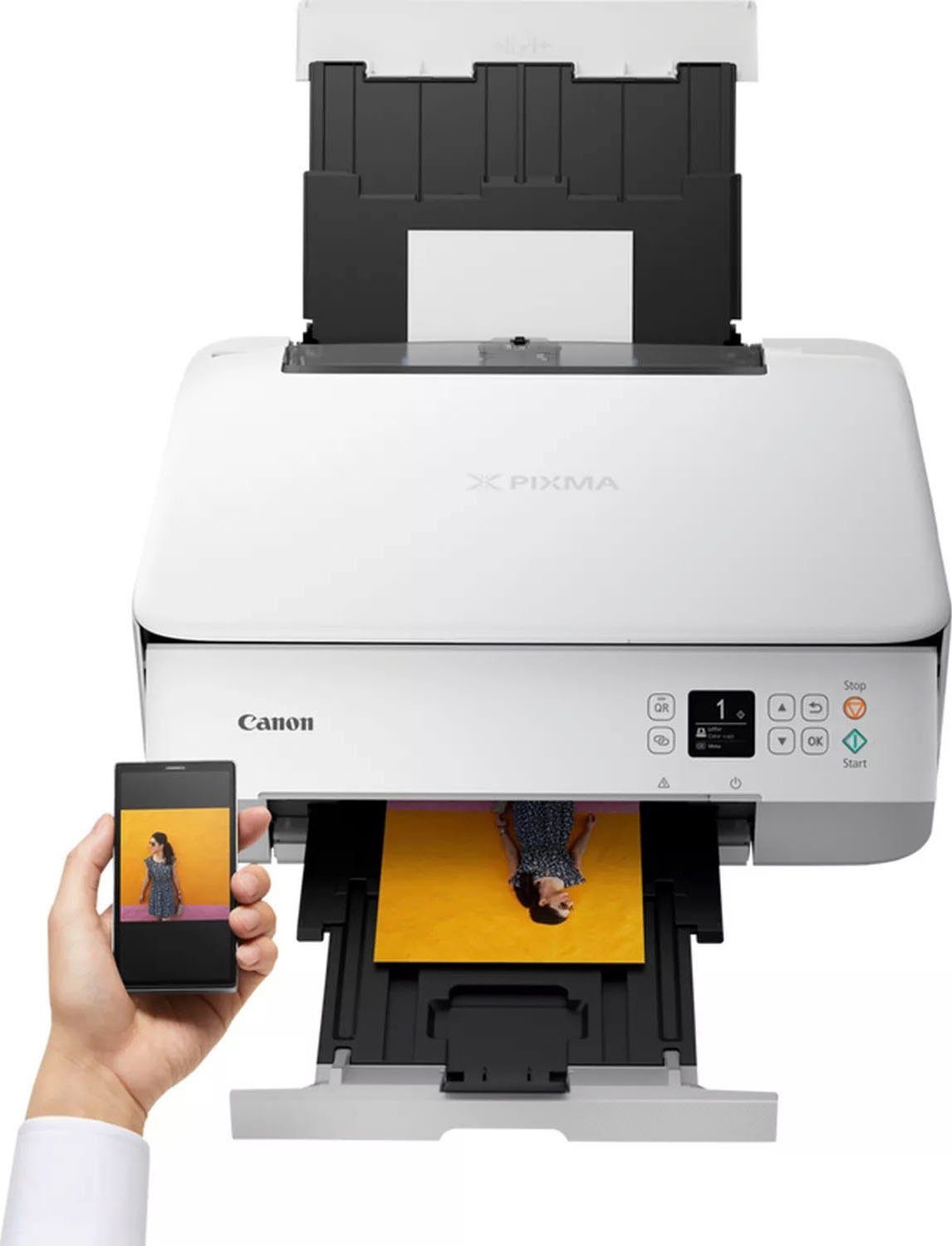 Canon PIXMA TS5351i Multifunktionsdrucker, (WLAN (Wi-Fi), Wi-Fi Direct, 3in1 Tintenstrahl-Multifunktionsgerät in weiß)