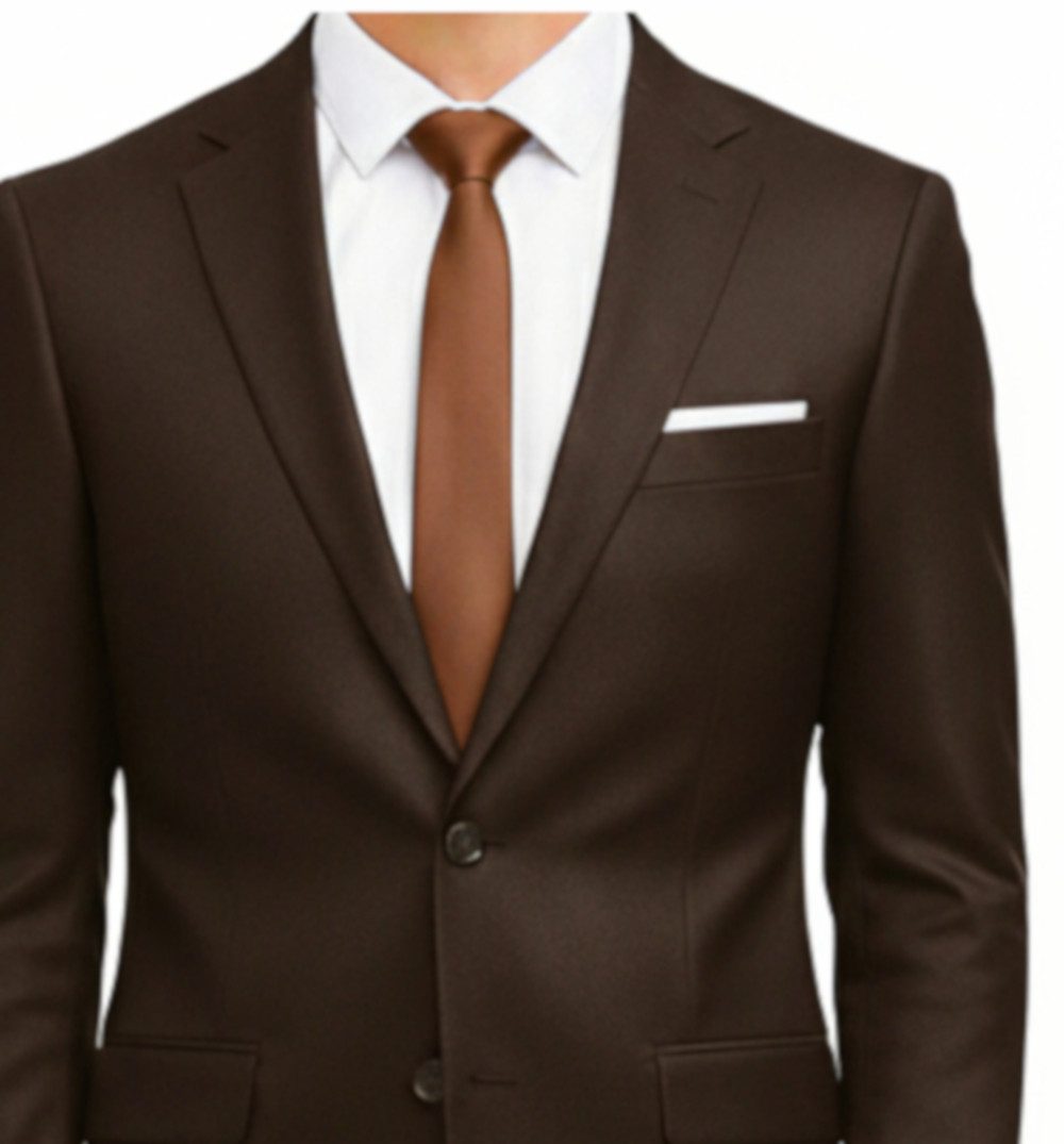 Freiherr von Falkenhausen Anzug S 150 braun Super 150 slim fit 100% Schurwolle „lusso extraleggera“ slim fit / Super 150 extra feine Schurwolle ca. 150 gramm