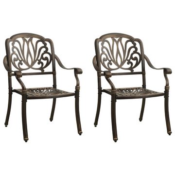 vidaXL Gartenlounge-Set 3-tlg. Bistro-Set Aluminiumguss Bronzen, (3-tlg)