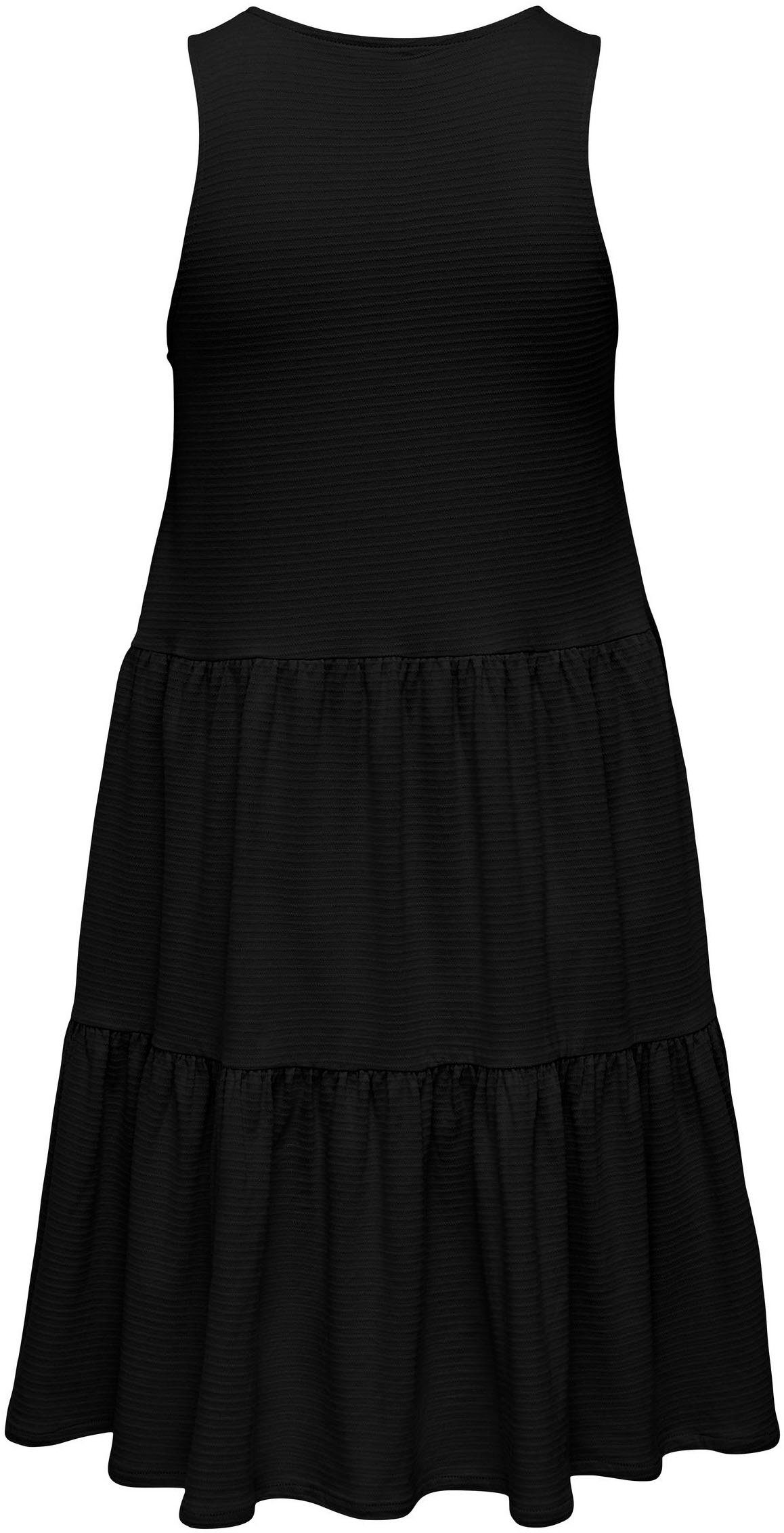 S/L DRESS Black JRS ONLOLIVIE mit ONLY Volant Minikleid