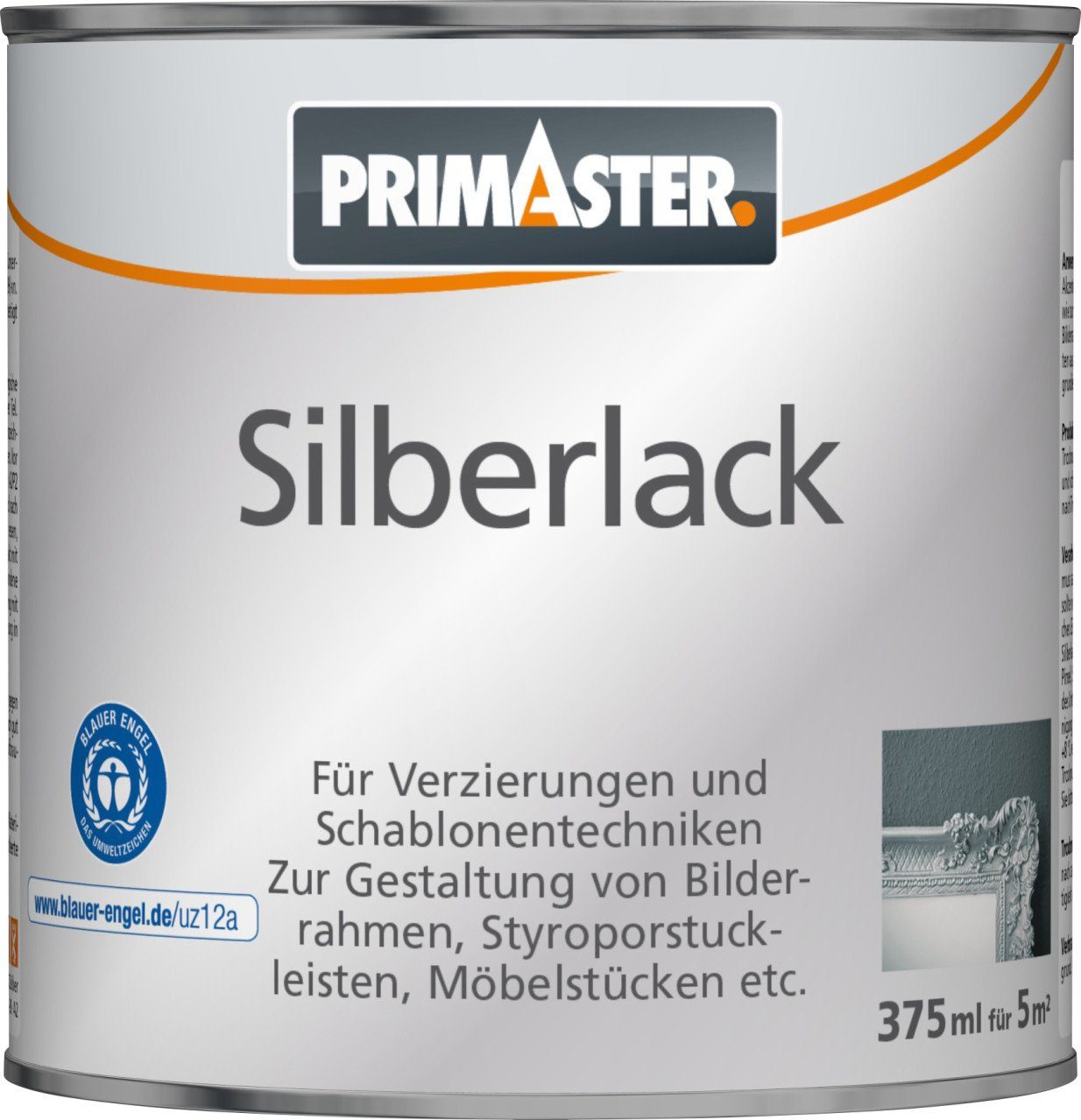 Lack Primaster Silberlack 375 ml weiß glänzend