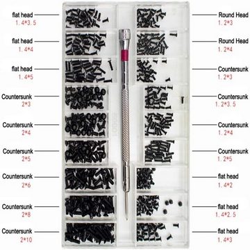 Lubgitsr Schrauben-Set Kleine Schrauben Sortiment Kit, Edelstahl Winzige Reparaturschrauben, (500 St)