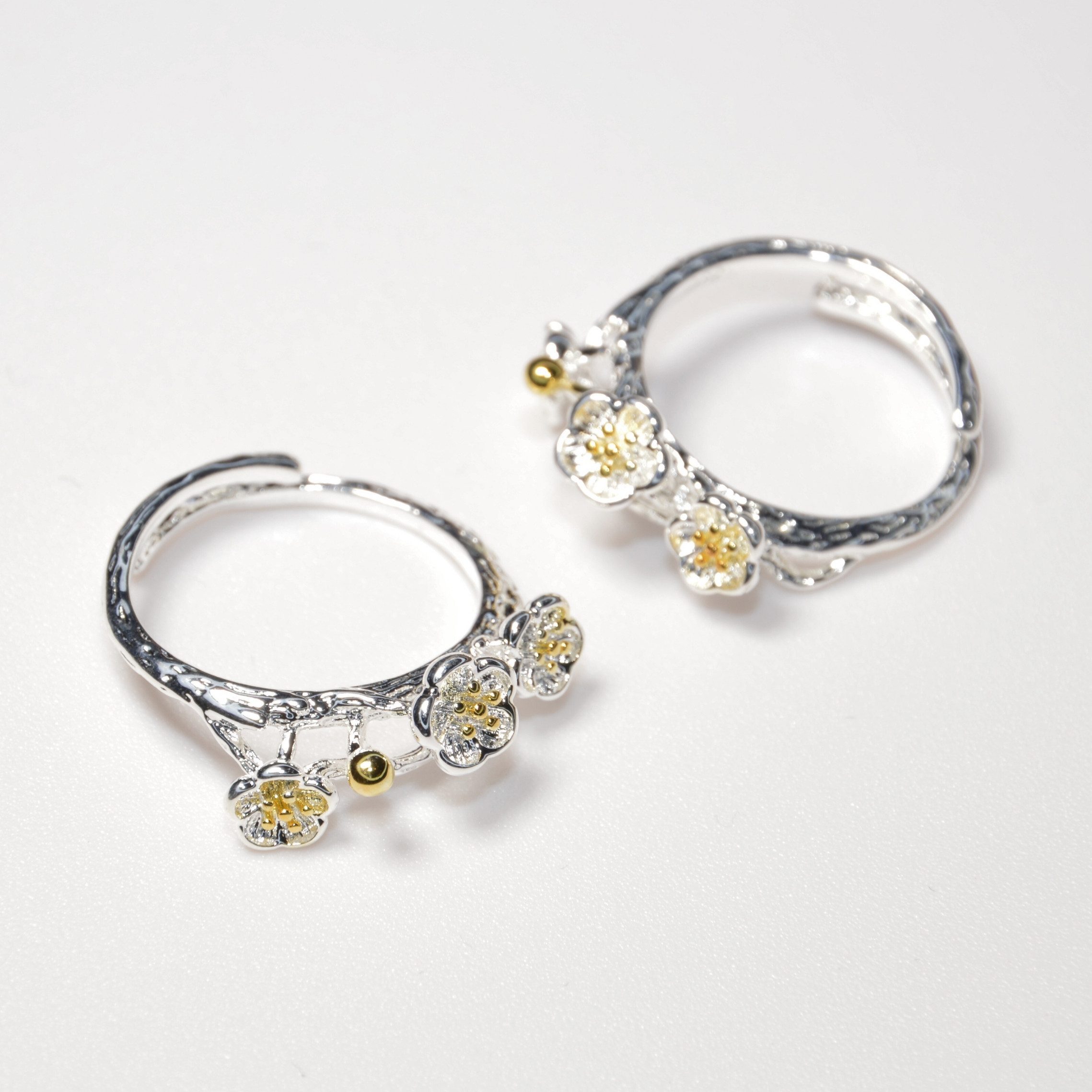 Ars-Argenti Silberring Zarte & Sinnliche Damenringe 925 Sterling Silber, Damen Fingerringe 925 Sterling Silber vergoldet