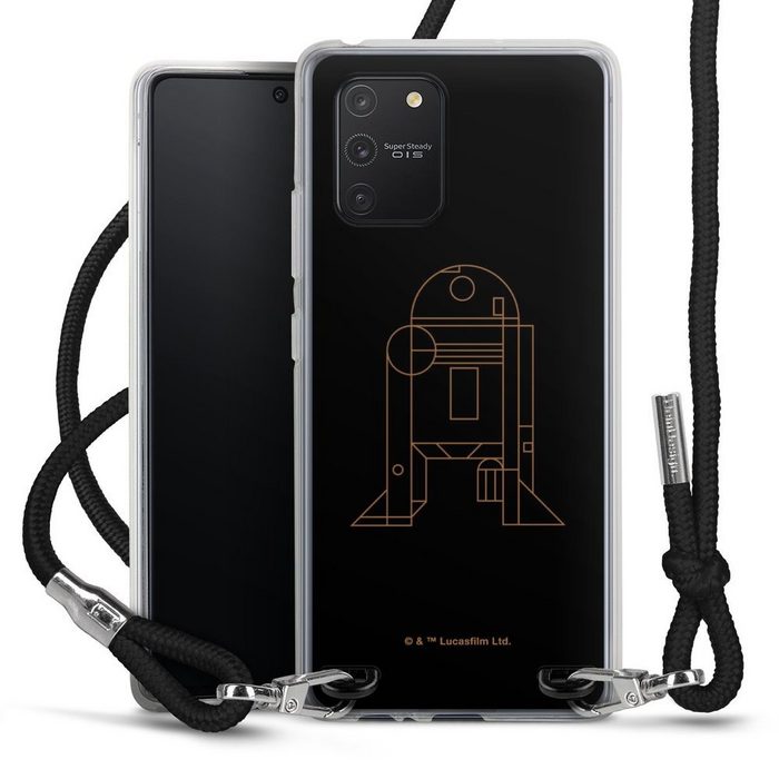 DeinDesign Handyhülle Star Wars R2D2 Fanartikel R2D2 Line Art Samsung Galaxy S10 Lite Handykette Hülle mit Band Case zum Umhängen