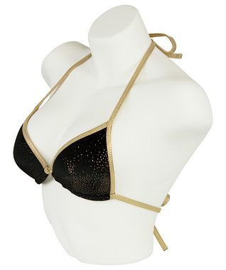Miss Beach Triangel-Bikini-Top wattiert, edles Design, Glanz-Optik, Vorgeformtes Bikini-Oberteil
