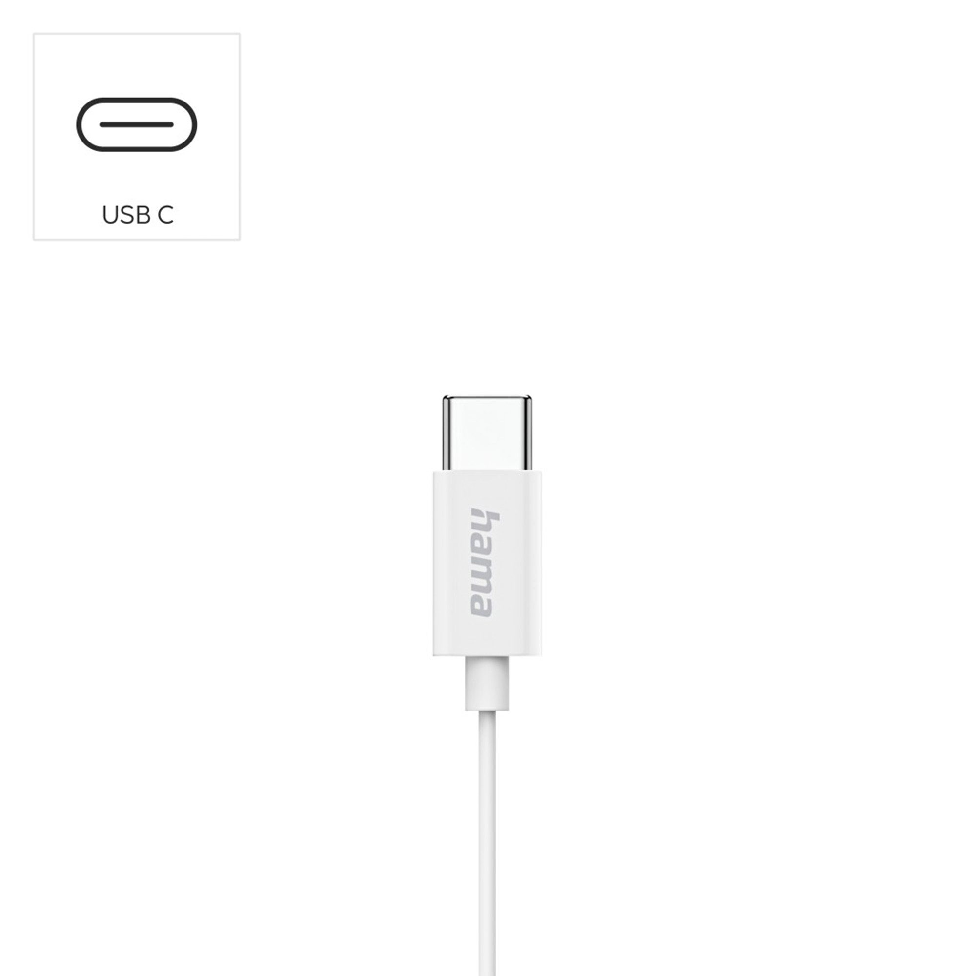 Hama Classy Earbuds, USB-C, Weiß Kopfhörer (Produkt fällt nicht unter das FuAG)