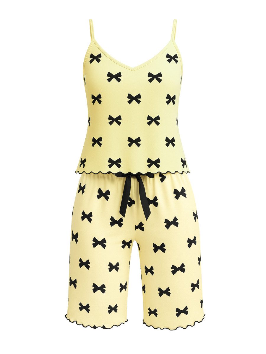 Elegant Love Capri-Pyjama Damen-Pyjama-Set – Nachtwäsche & Homewear mit Sch günstig online kaufen