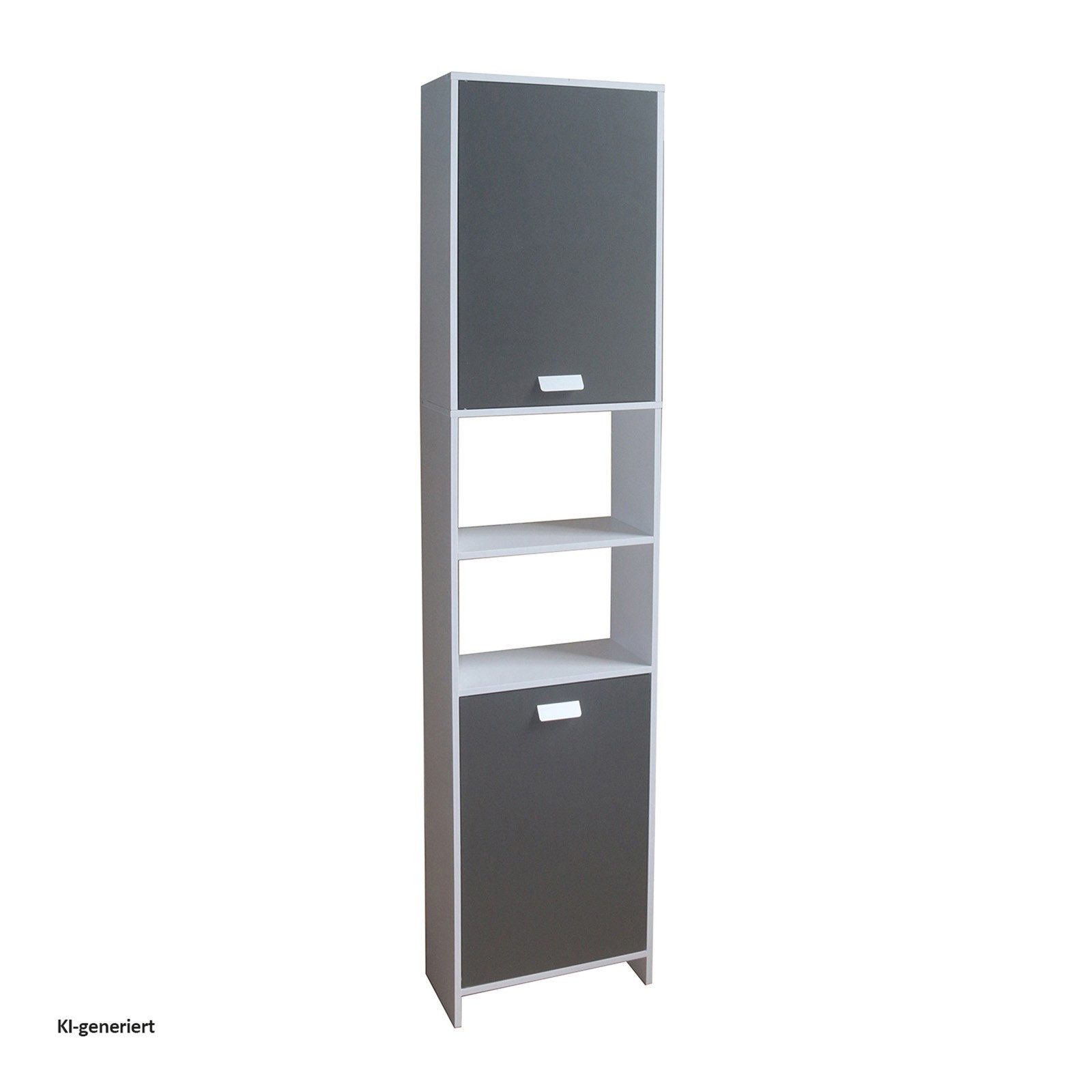 HTI-Living Badregal Badregal Grau/Weiß Thekla, Stück 1-tlg., Hochschrank Badschrank – Bild 2 von 3
