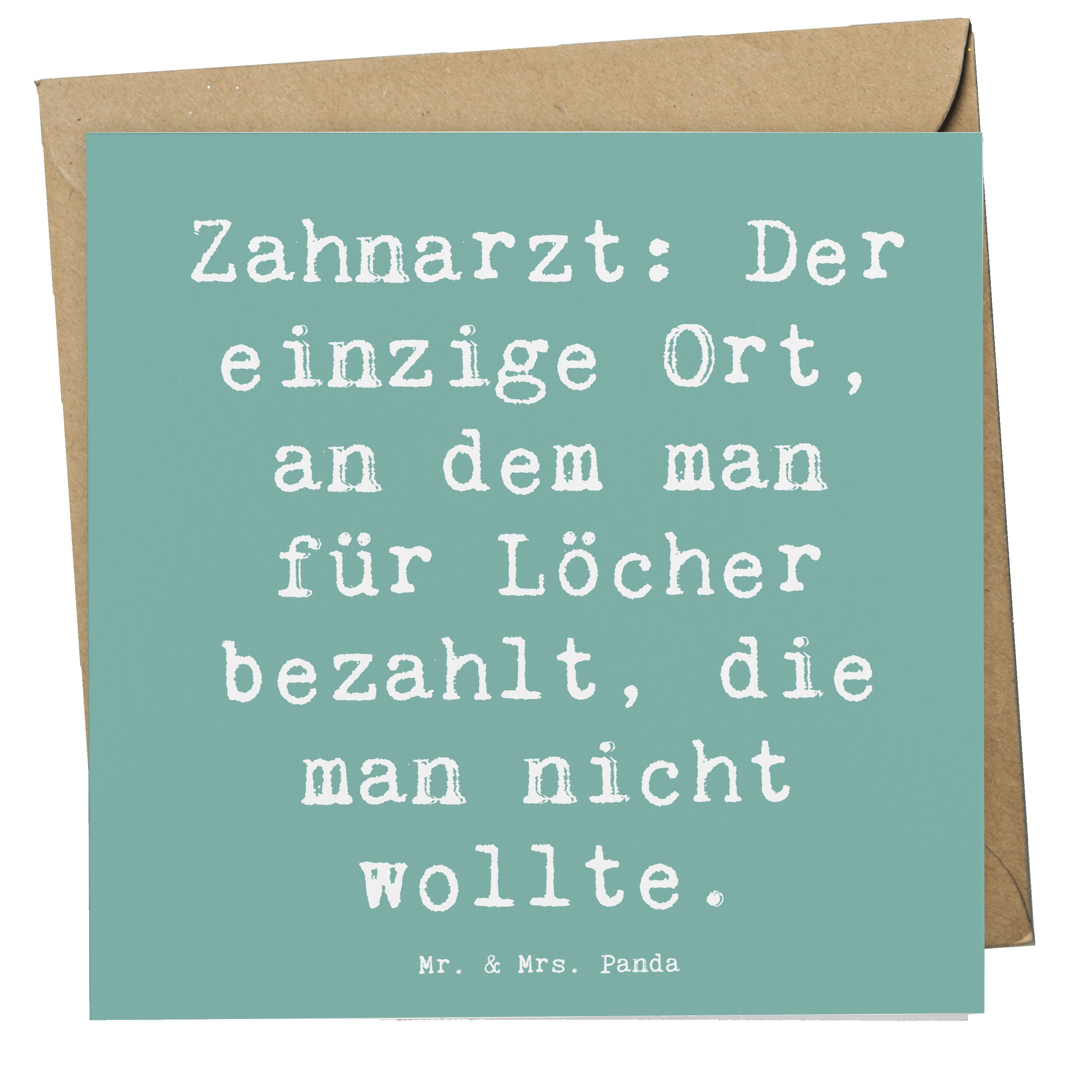 Grußkarte Zahnarzt Lochgebühr - Meeresbrise - Geschenk, zahnmedizinischer Hinte