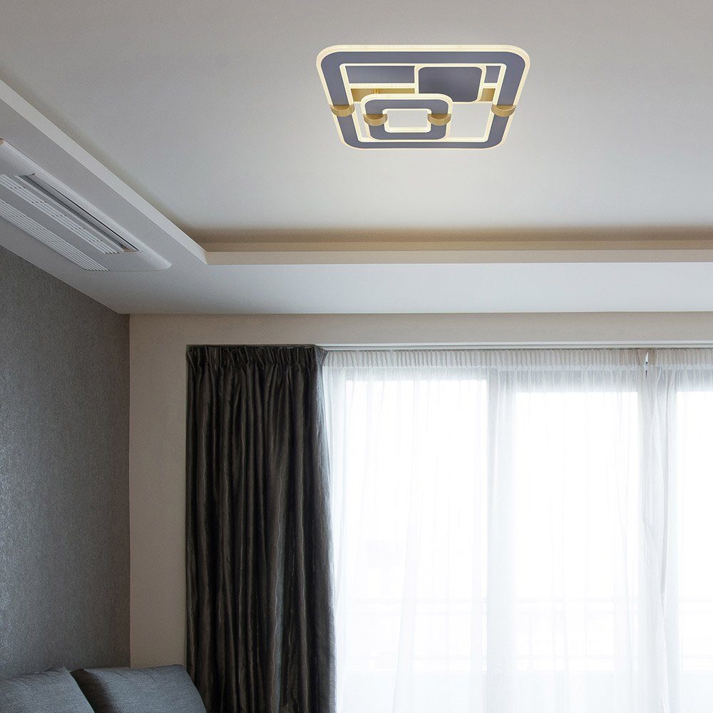 Tageslichtweiß, Neutralweiß, gold Globo LED dimmbar CCT Deckenlampe fest verbaut, Schlafzimmerlampe Deckenleuchte, Kaltweiß, Fernbedienung LED-Leuchtmittel Warmweiß, LED