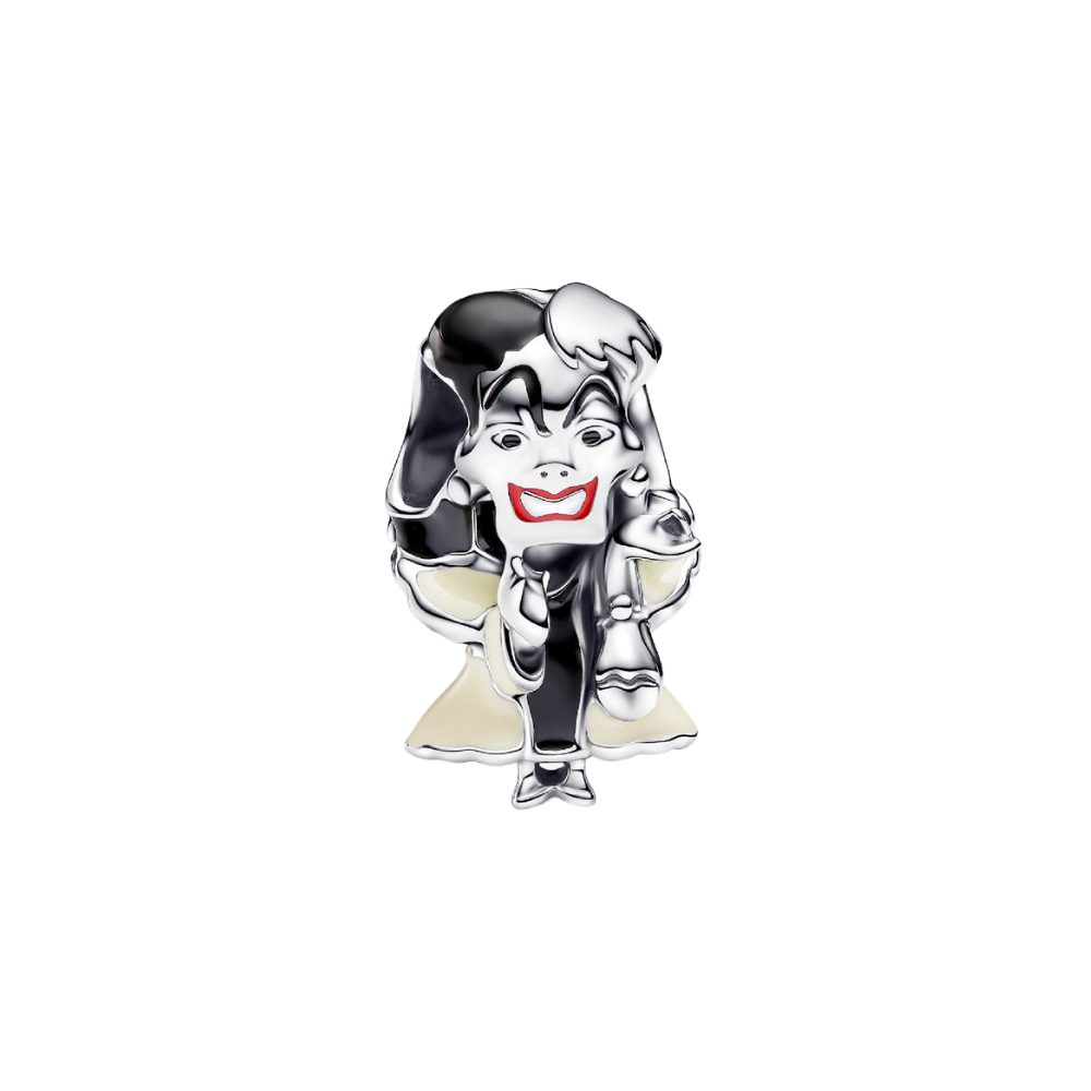 Pandora Charm-Einhänger 793424C01, Pandora, Disney, Cruella De Vil, Emaille, Silber