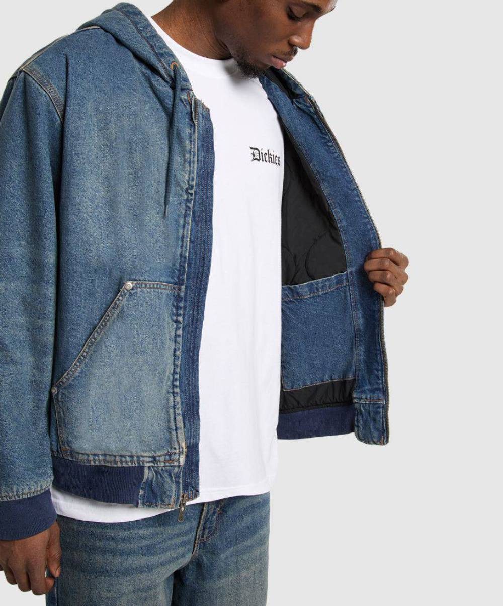 Dickies Jeansjacke Jeansjacke Dickies Hilham Hooded Jacket Kängurutasche