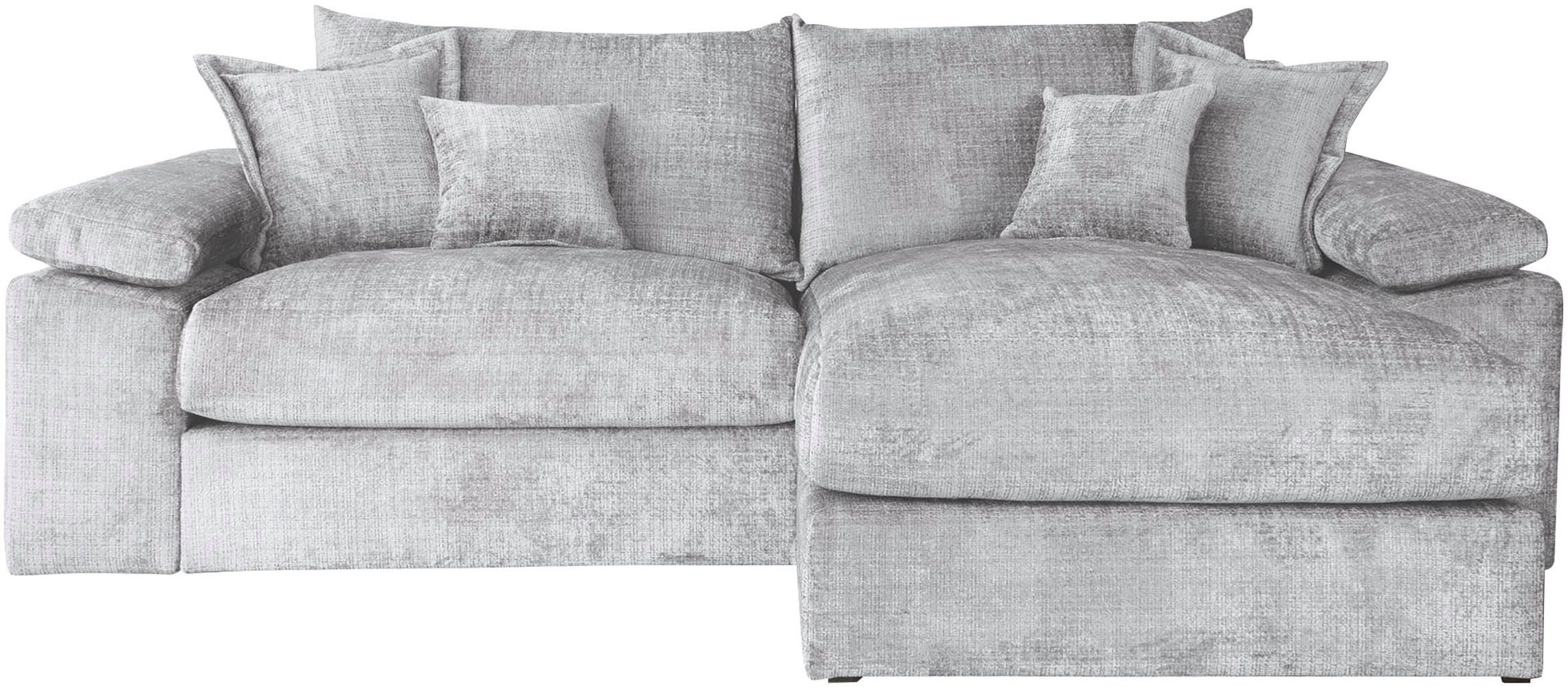 Home affaire Ecksofa Soft&Cosy XL L-Form, B: 246 cm - OTTO. Verlässliche Qualität., Mega-Sofa, Cord oder Chenille-Struktur, mit Federkern & 4 Zierkissen