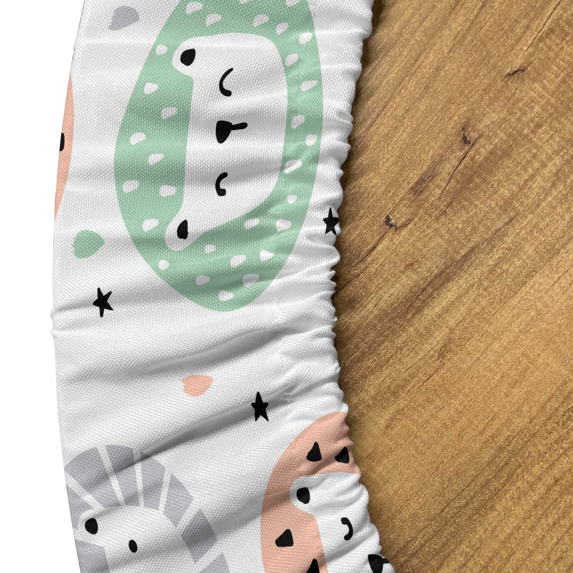 Abakuhaus Tischdecke Rundum-elastische Stofftischdecke, Löwe Scandinavian Sterne Strokes