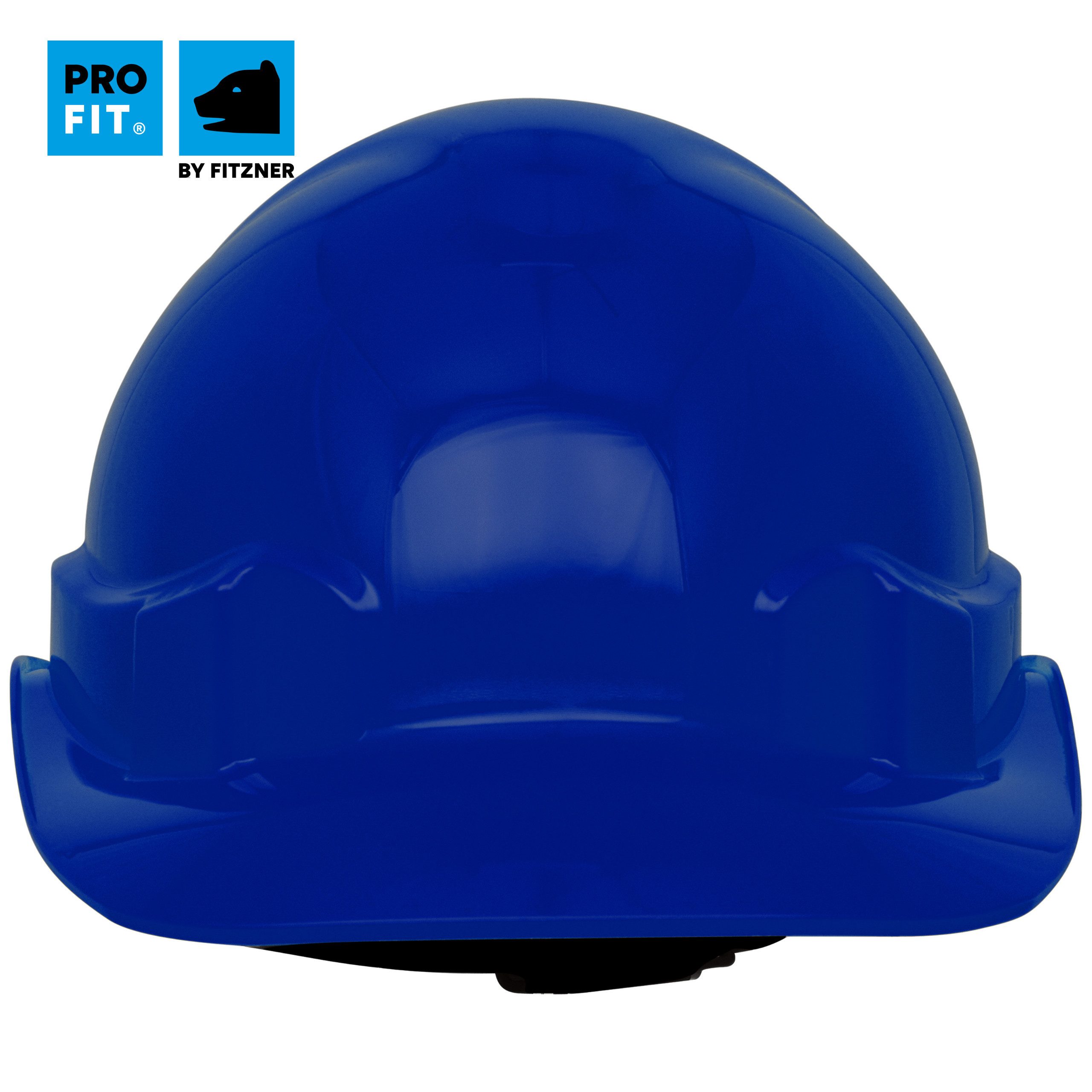 PRO FIT by Fitzner Sicherheitshelm Pro Cap, Arbeitsschutzhelm, PE-Schutzhelm für die Baustelle, Blau (1, Stück), 6-Punkt-Textil-Bänderung, Nackenschutz, Push-Lock-System