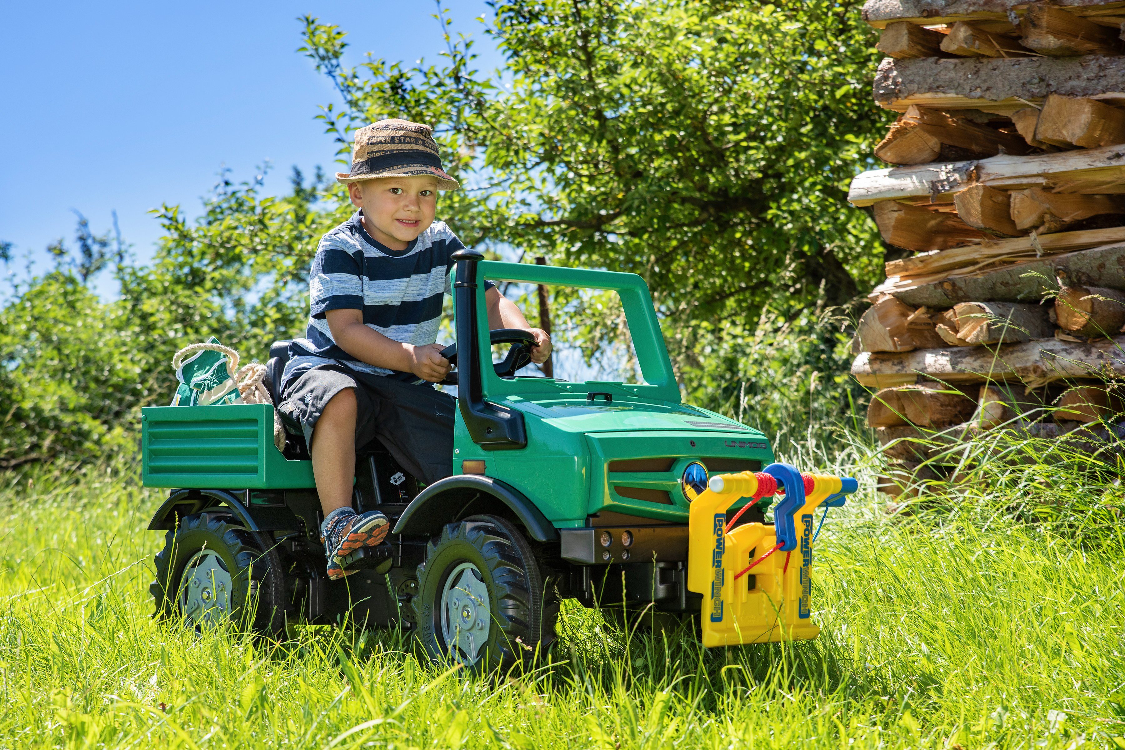 rolly toys® Tretfahrzeug rollyUnimog Forst, inkl. Seilwinde