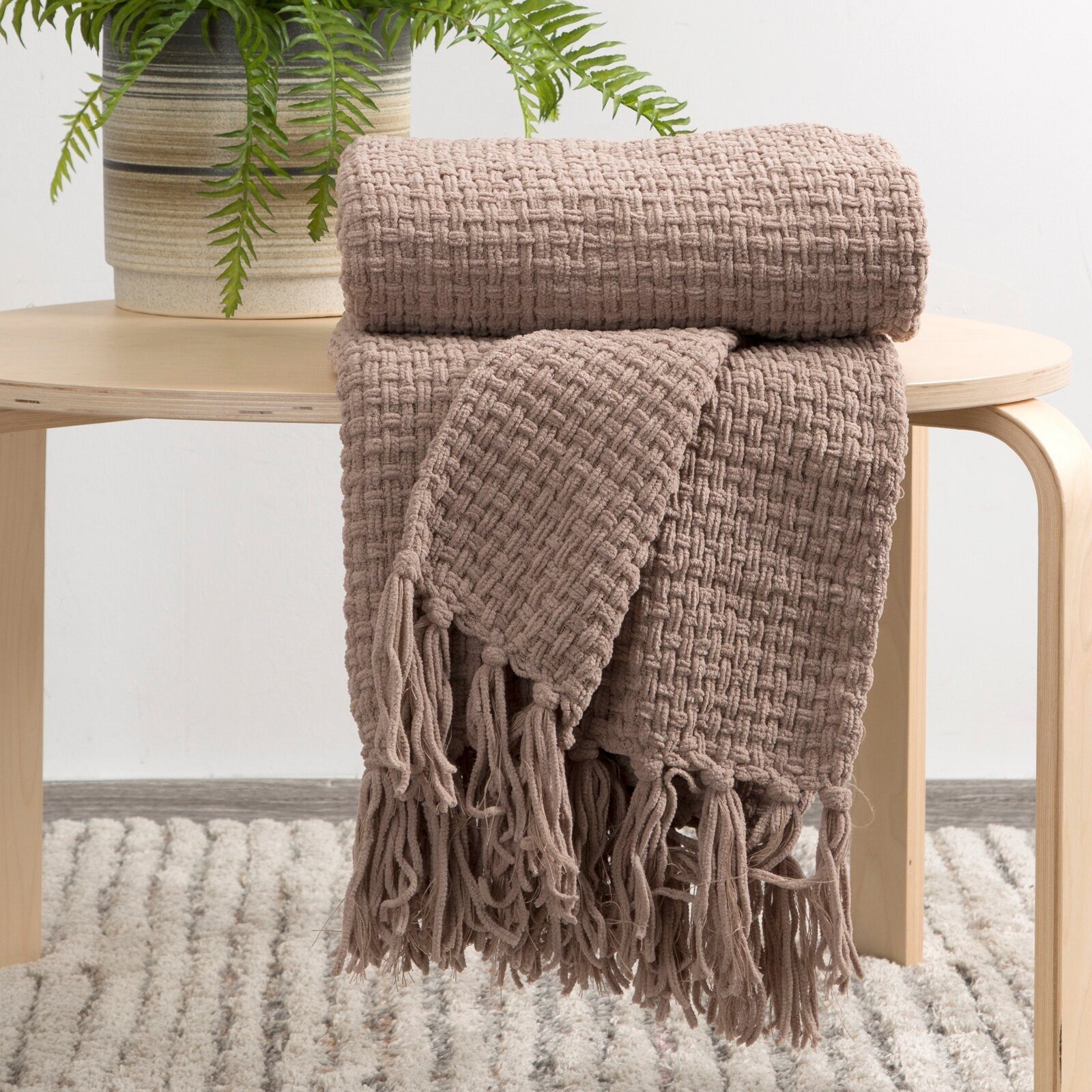 Wohndecke BOHO weiß creme beige rosa günstig online kaufen
