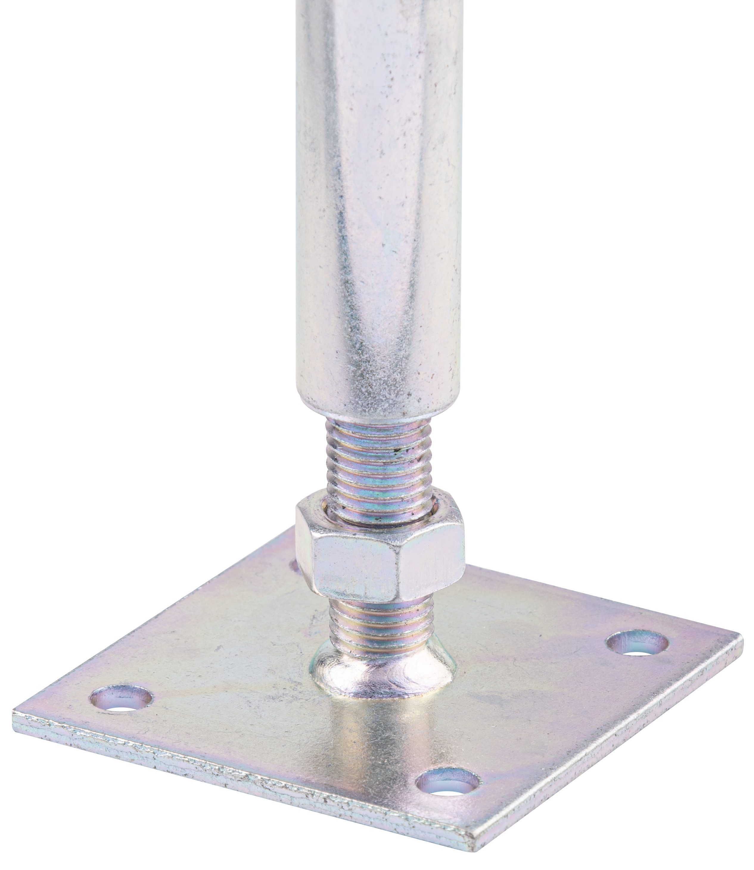 Alberts U-Pfostenträger, zum Aufschrauben, höhen- und breitenverstellbar, Breite 71-161 mm, Höhe 150-190 mm