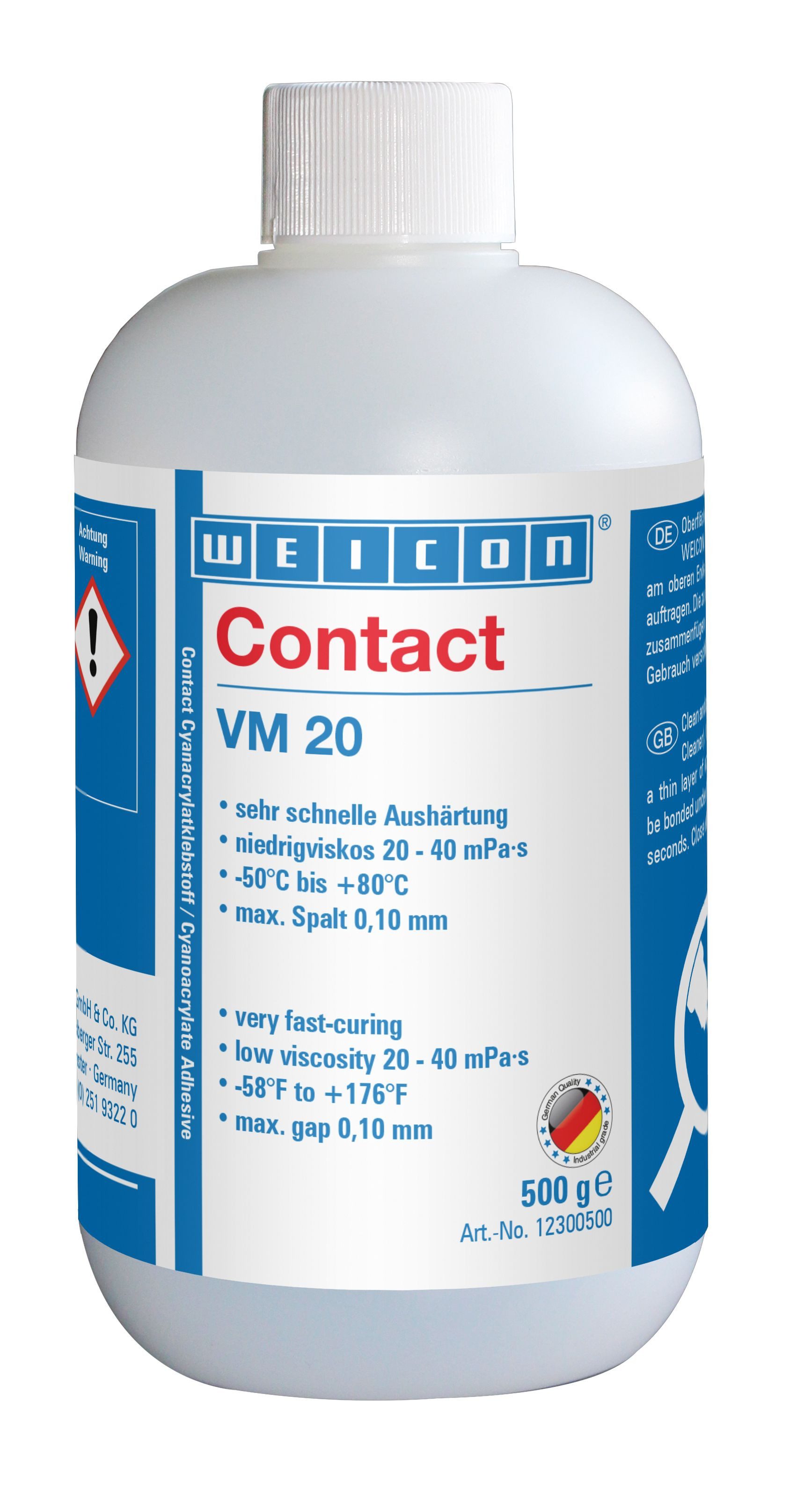 WEICON Клей момент VM 20 Cyanacrylat-Klebstoff, (Pen), niedrigviskoser Клей момент für Metall