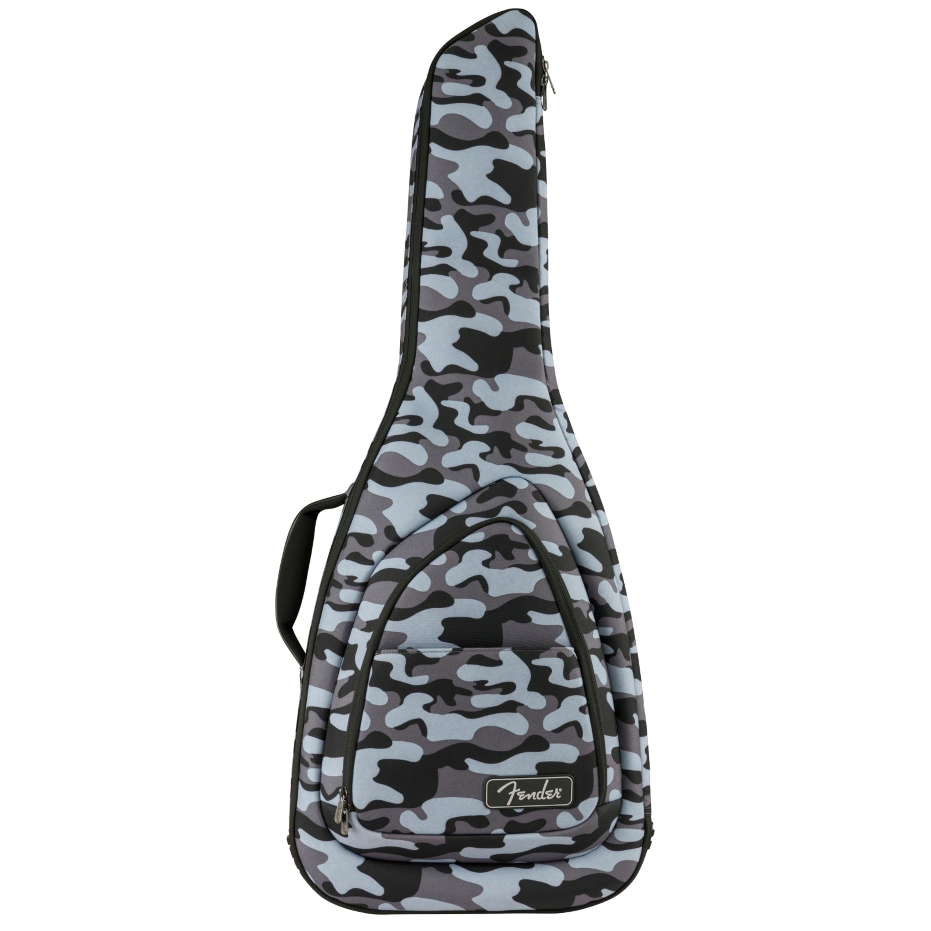 Fender Gitarrentasche (Gitarrenkoffer und Gitarrentaschen, E-Gitarren Tasche), FE920 Electric Guitar Gig Bag Strat/Tele Winter Camo - Tasche für