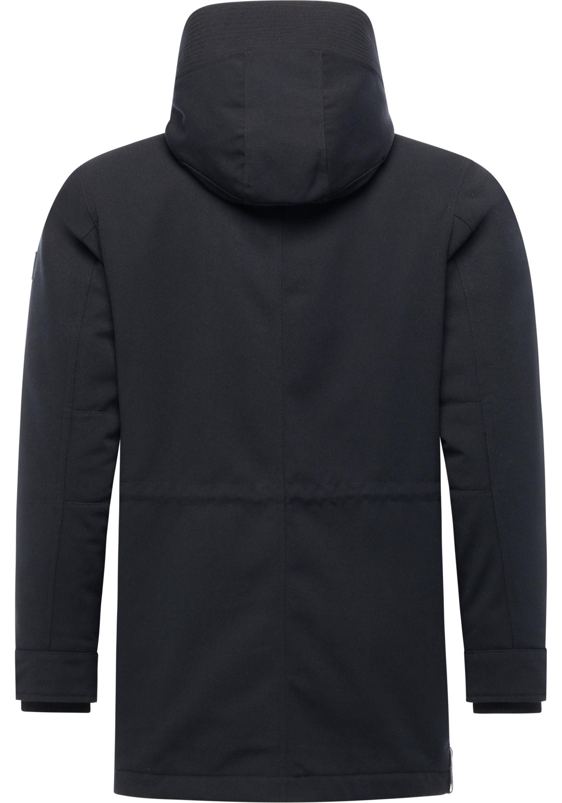 Ragwear Kurzmantel Mr Cany YOUMODO Wasserdichter Herren Wintermantel mit Kapuze