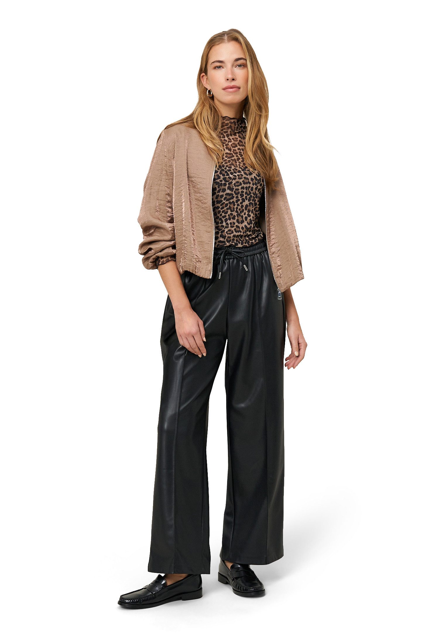 Zero Stoffhose Damen in Lederoptik weites Bein 30 Inch weiteres Detail