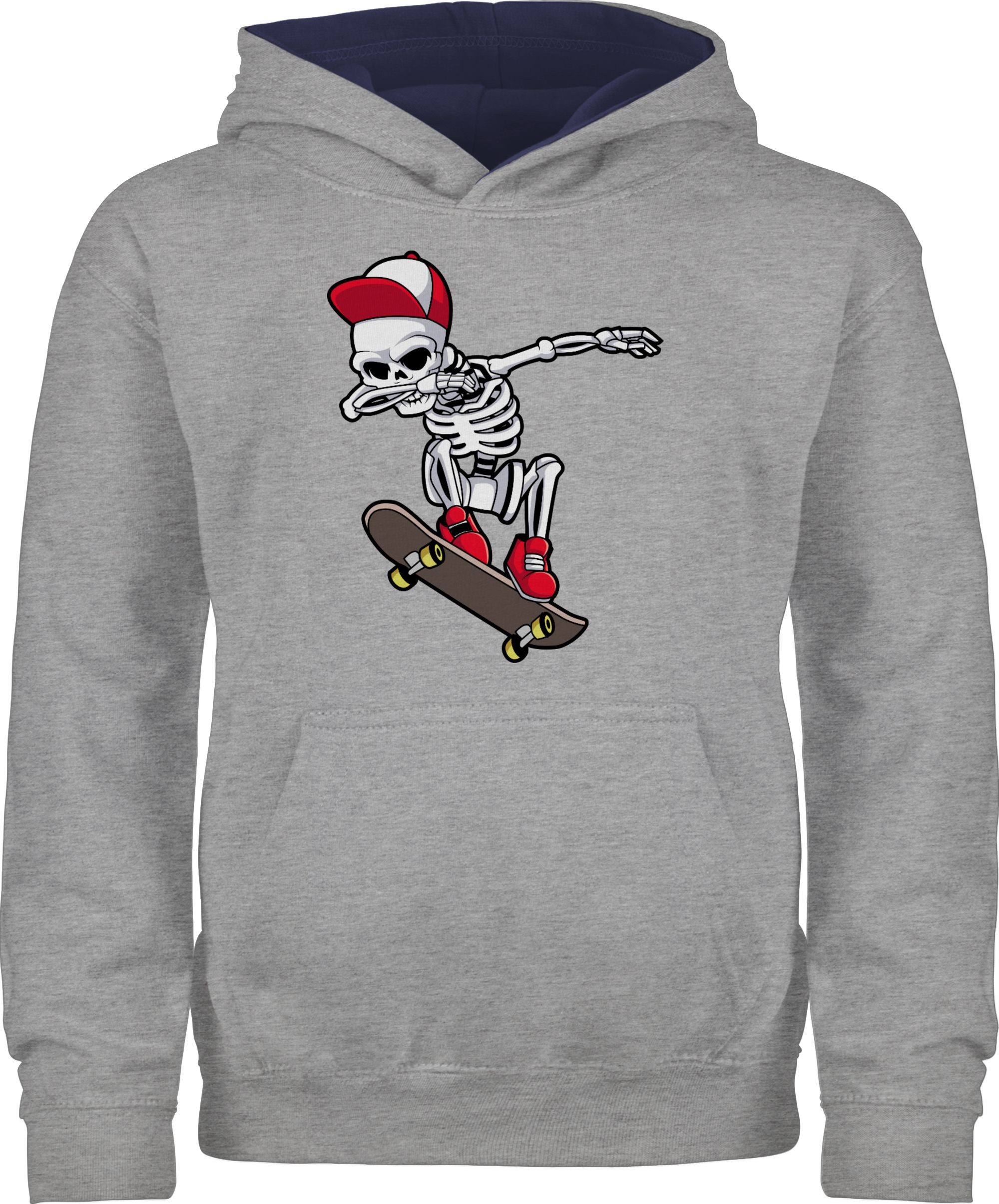 Hoodie Dabbing Skelett Skateboard, Dab Skelett Skater Cool