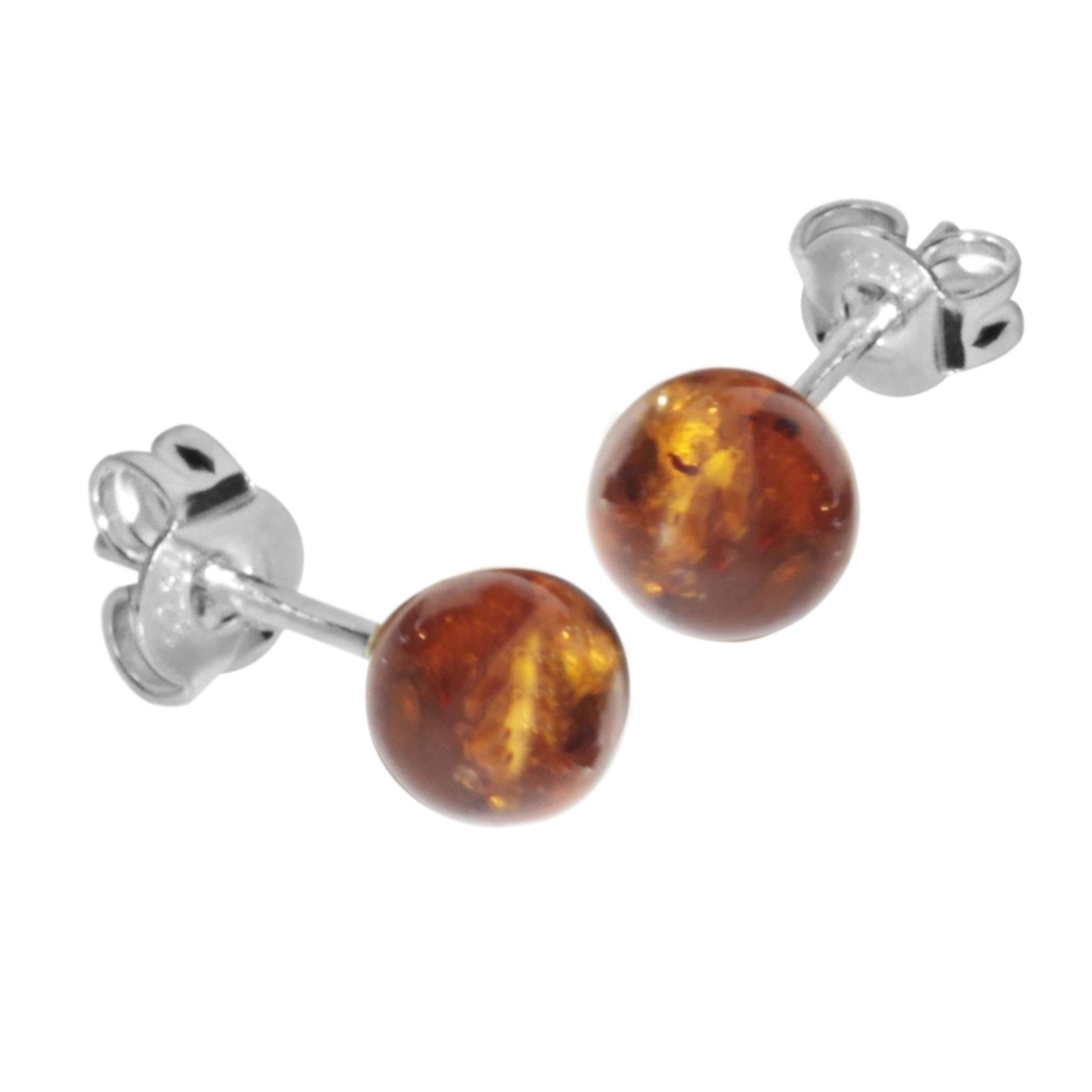 OSTSEE-SCHMUCK Paar Ohrstecker Ostsee-Schmuck Ohrstecker Klassisch 6 mm (2- günstig online kaufen