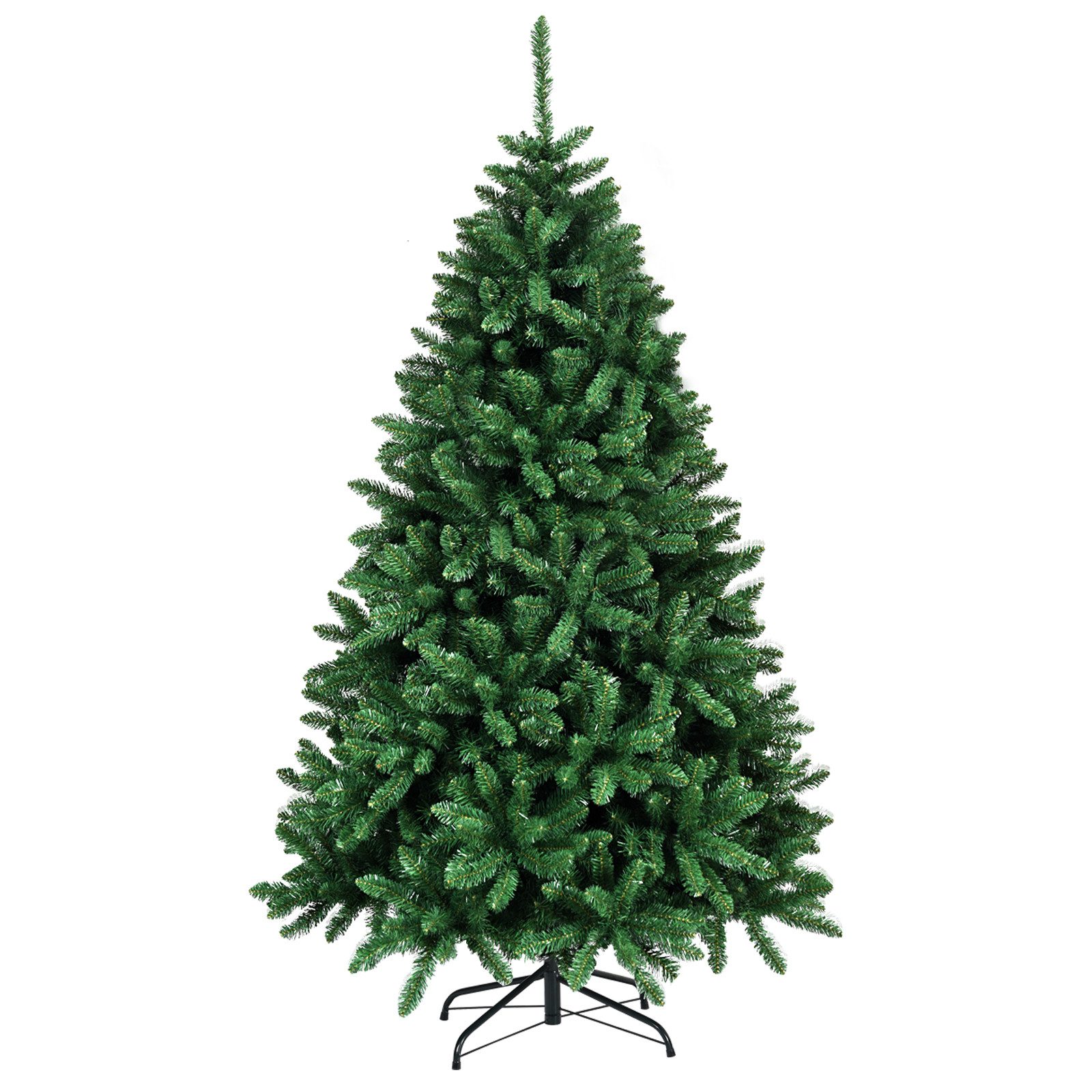 COSTWAY Künstlicher Weihnachtsbaum, 1355 PVC Nadeln, mit Metallständer