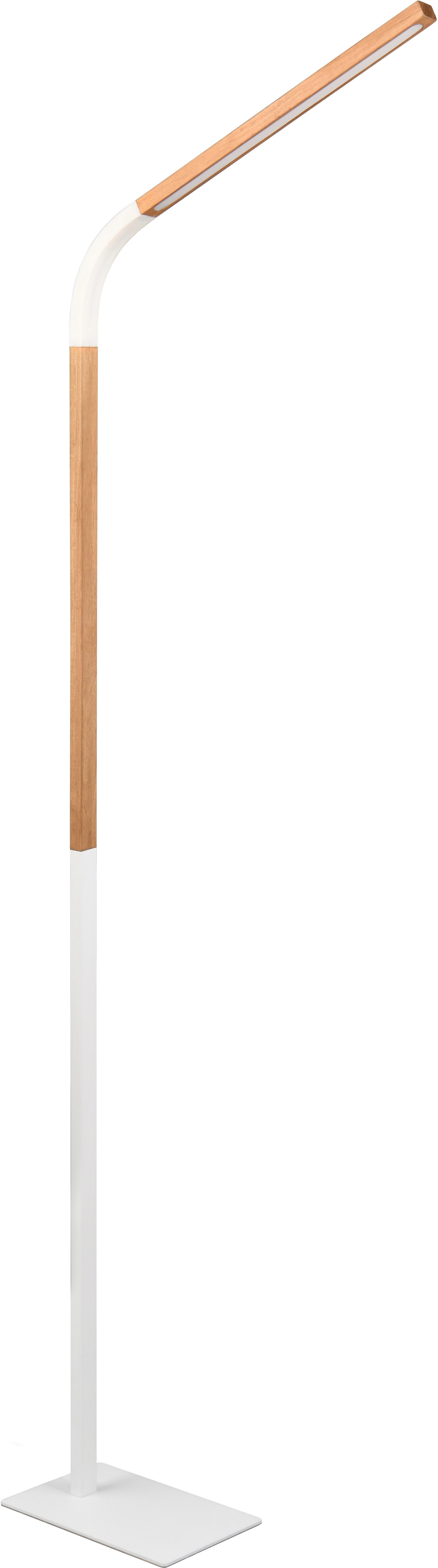 TRIO Leuchten LED Stehlampe NORRIS, Stehleuchte mit Fußdimmer und Flexarm, Leseleuchte H. 140cm, Dimmfunktion, mehrere Helligkeitsstufen, LED fest integriert, Warmweiß, 11W 1400 Lumen warmweiße LED, dimmbar per Fußschalter (3 Stufen)