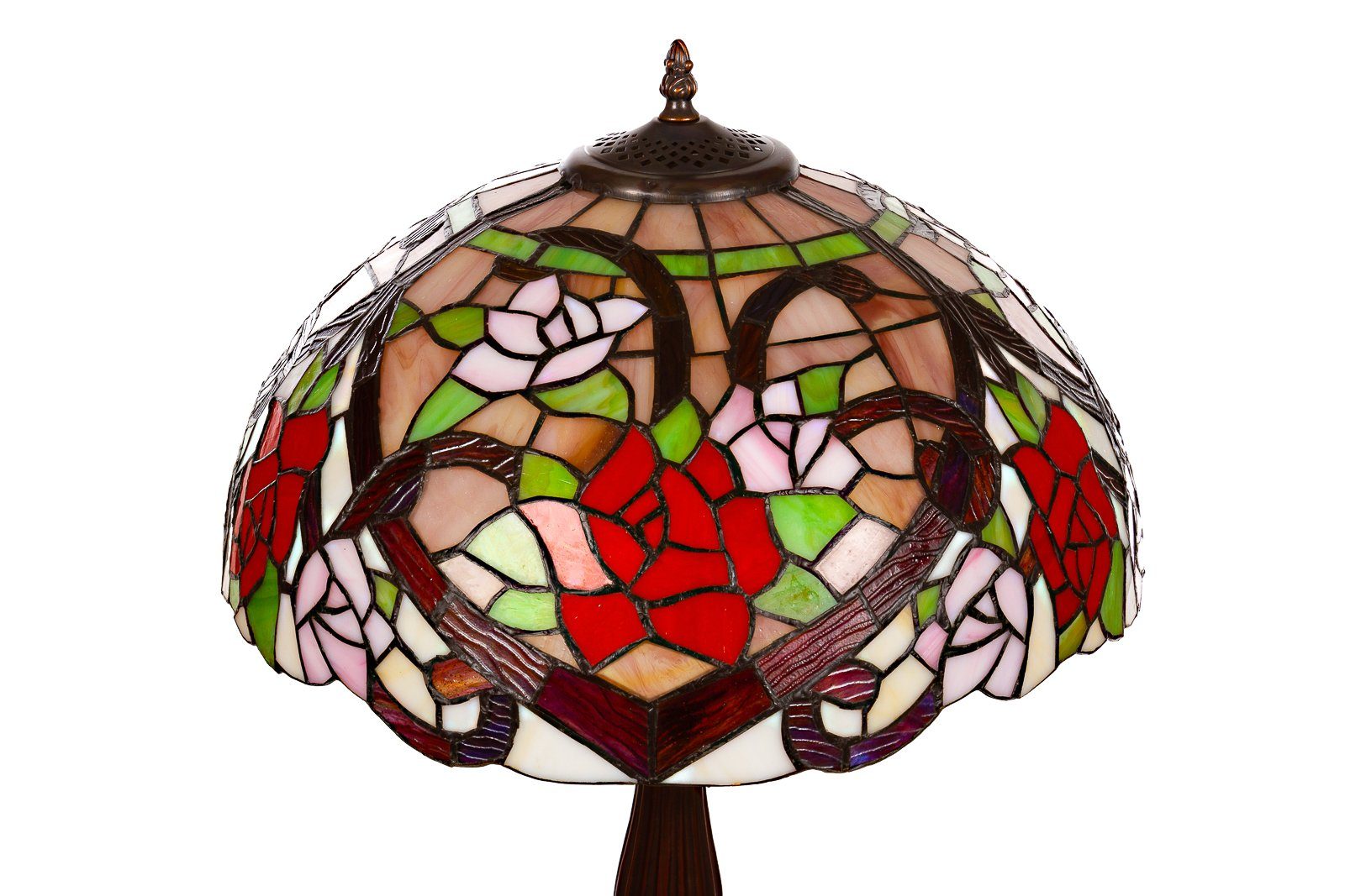 BIRENDY Stehlampe Lampe im Tiffany-Stil 16 Zoll Libelle Tiere Rose Tischlam günstig online kaufen