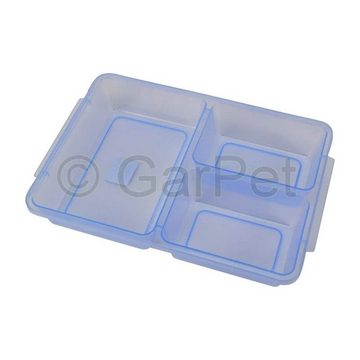 GarPet Lunchbox 4x Lunchbox mit Fächern Unterteilt Mikrowellen Menüteller Deckel