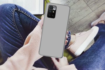 MuchoWow Handyhülle Grau - Unifarbener Druck, Phone Case, Handyhülle Xiaomi Redmi 10, Silikon, Schutzhülle