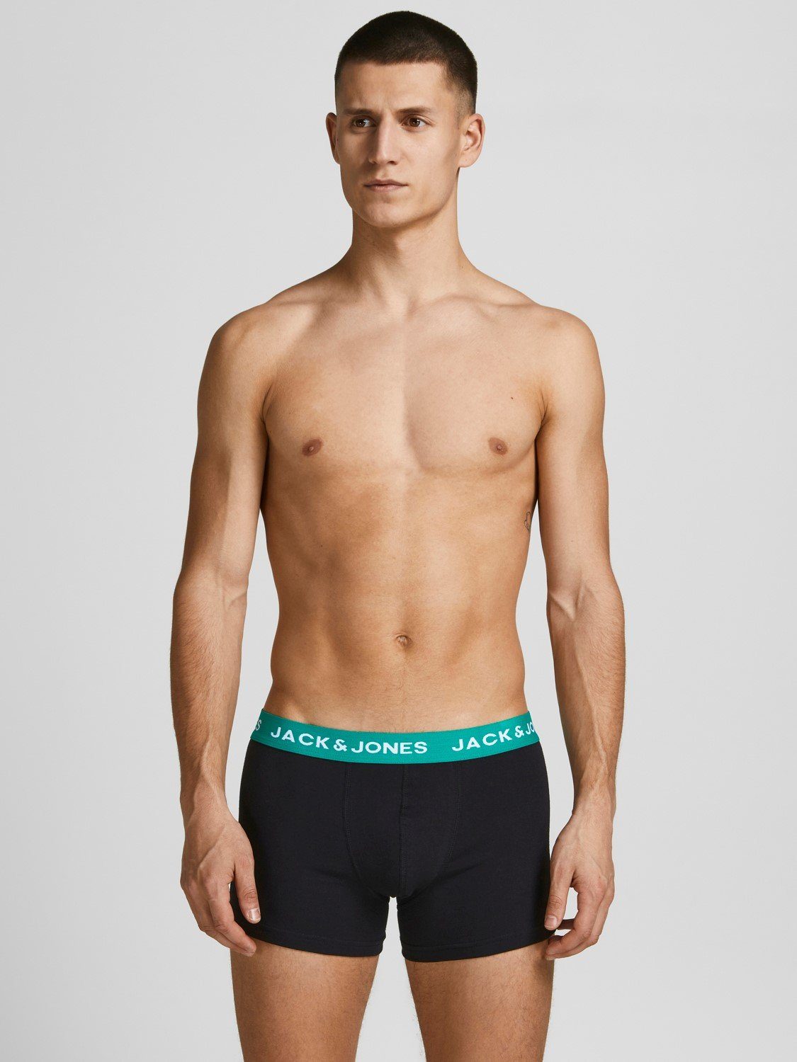 Jack & Jones Boxershorts Set 5er Pack Trunks Boxershorts Stretch für Herren (5-St) Baumwolle Normal Fit gestreift atmungsaktiv Pull-on – Bild 2 von 5