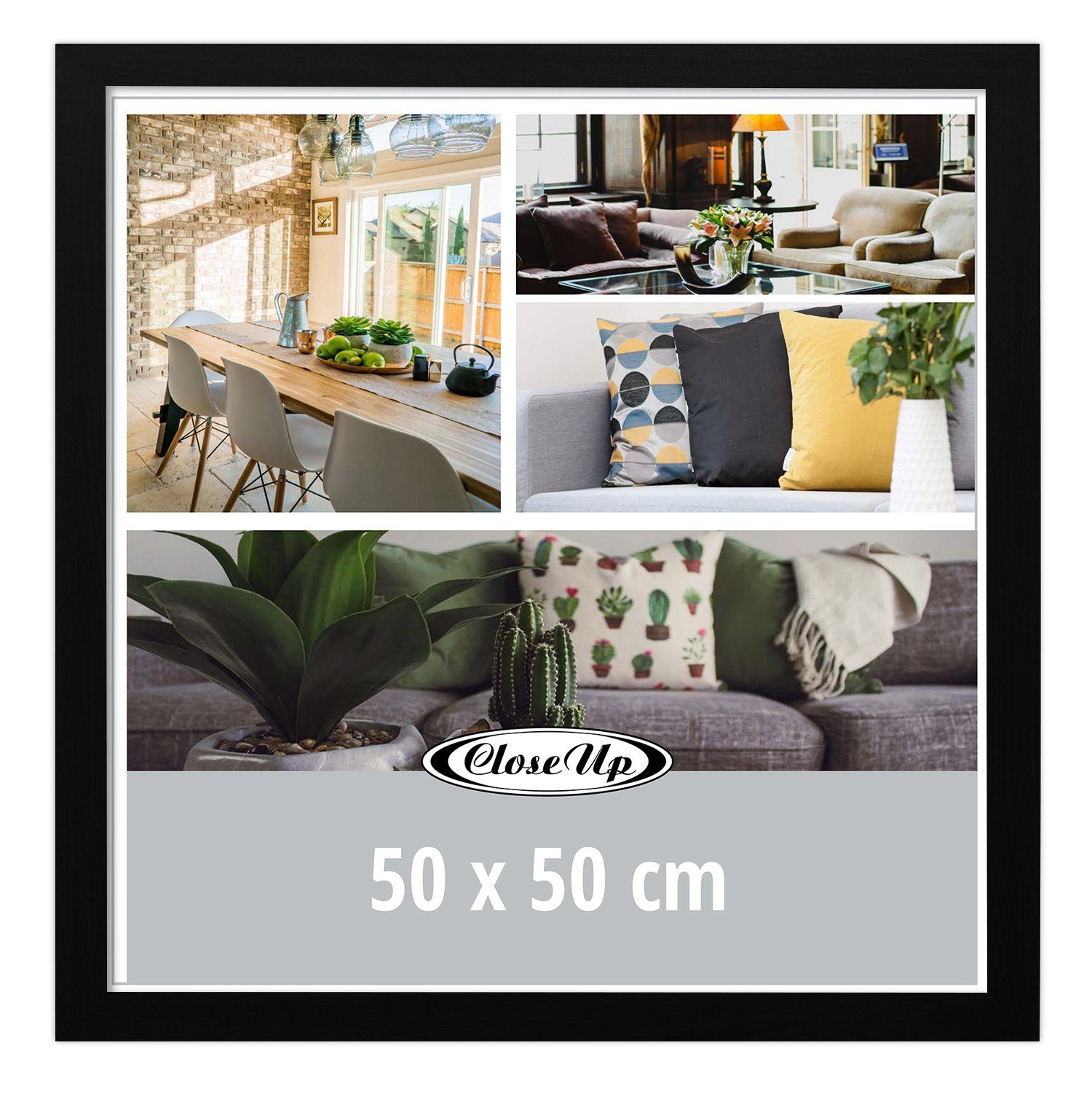 Close Up Bilderrahmen Posterrahmen 50 x 50 cm schwarz günstig online kaufen