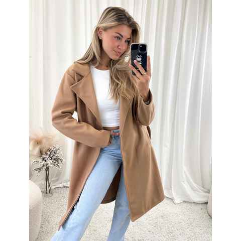 Worldclassca Trenchcoat Worldclassca Damen TRENCHCOAT mit Gürtel Reverskragen langer Mantel