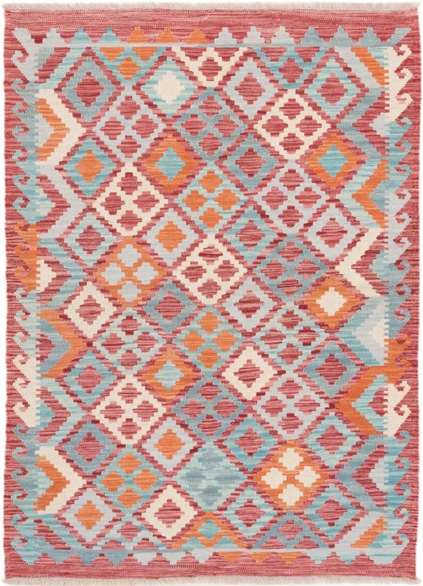 Orientteppich Kelim Afghan 106x143 Handgewebter Orientteppich, Nain Trading, rechteckig, Höhe: 3 mm