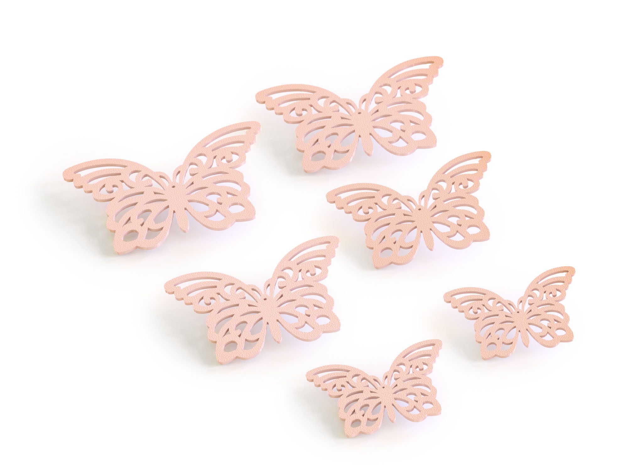 Zwayve Wanddekoobjekt 6x Schmetterling Wanddeko Tür Dekoration Bunt Zimmer Deko Set