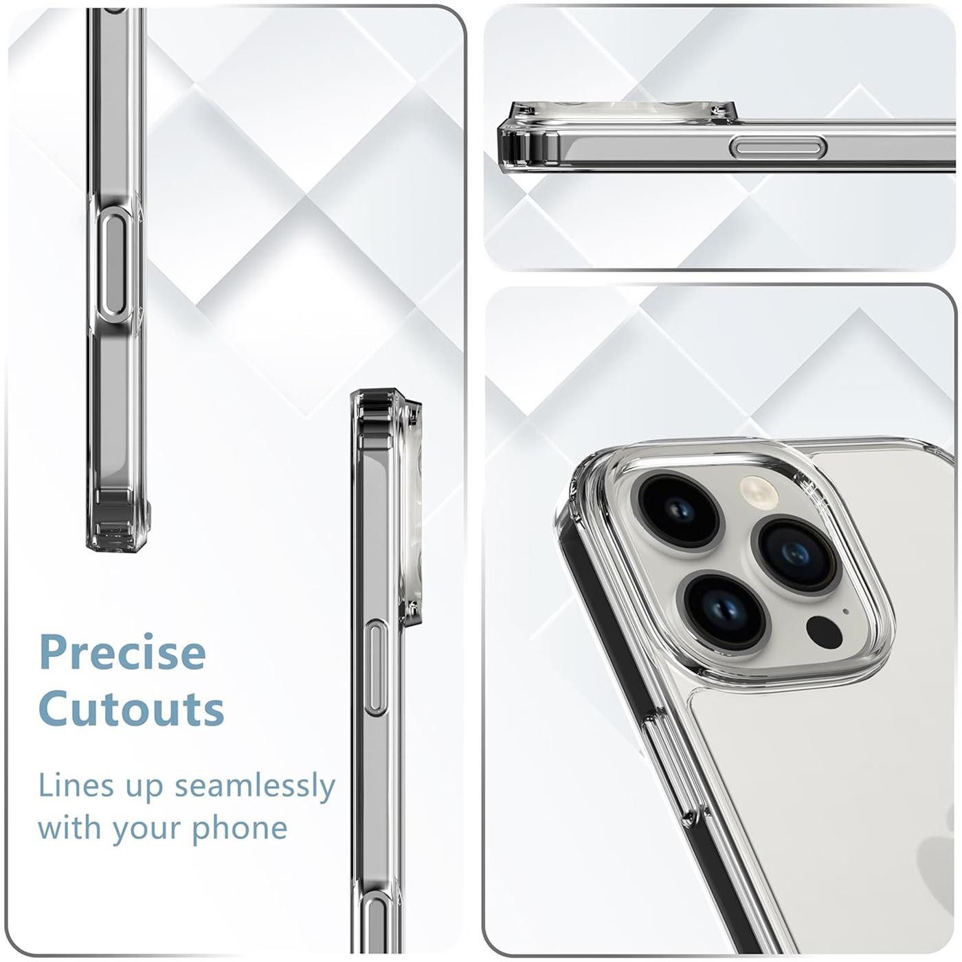 CoolGadget Handyhülle Silikon Handy Hülle Slim für Apple iPhone 16 Pro Max 6,9 Zoll, dünne TPU Schutzhülle Case in transparent / durchsichtig – Bild 5 von 5
