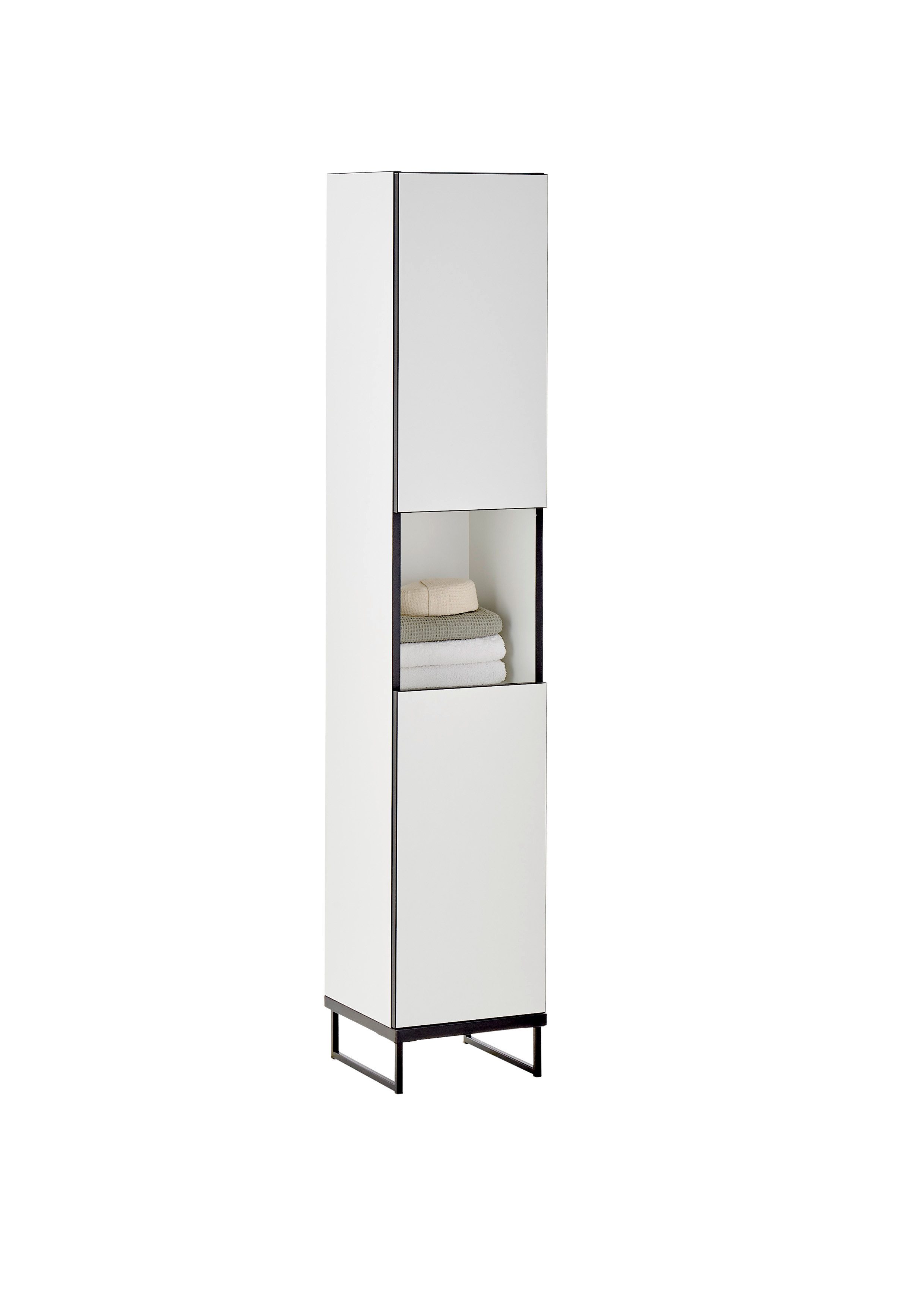moebel-dich-auf Hochschrank VEGAS (Badezimmerschrank Badregal) Weiß günstig online kaufen