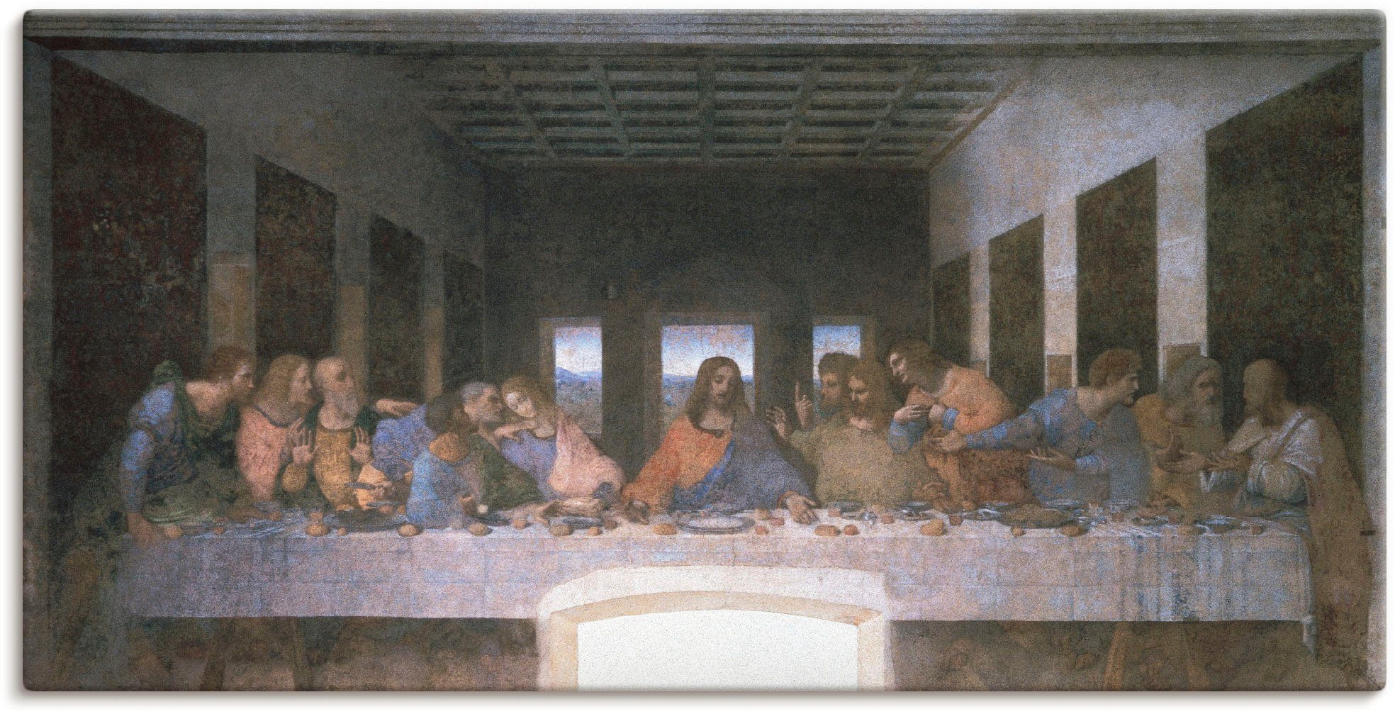 Artland Wandbild Das letzte Abendmahl, Religion (1 St), als Leinwandbild, Wandaufkleber in verschied. Größen