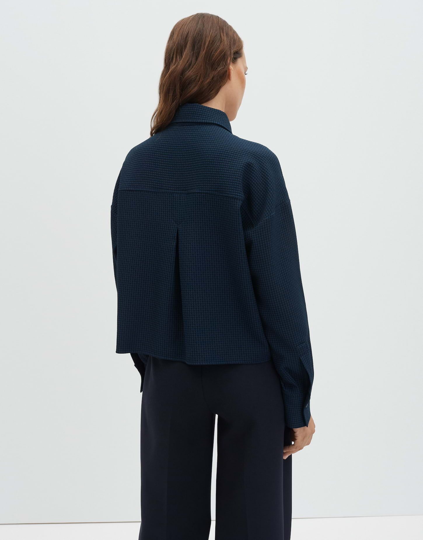 someday Hemdbluse ZARPA Loose mit grafischem Muster weite Passform, Boxy Silhouette, leicht verkürzt geschnitten
