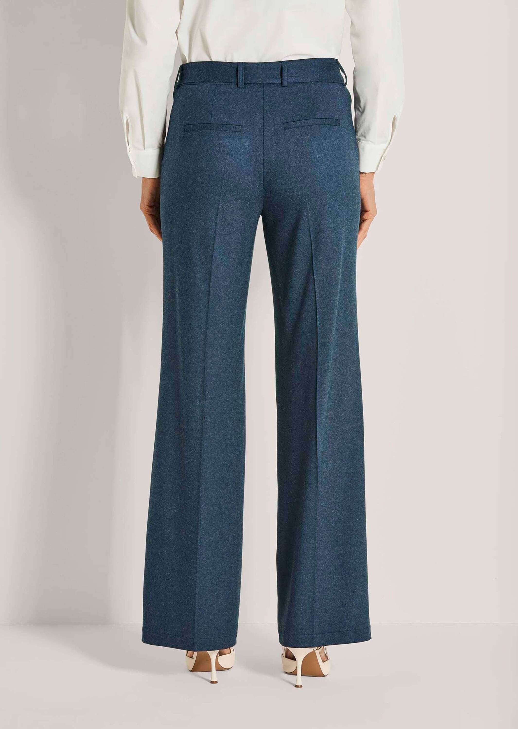 MADELEINE Stoffhose Weite Palazzohose mit Bindeband Viskosehose mit weiter Beinform, Formbund, Bindeband