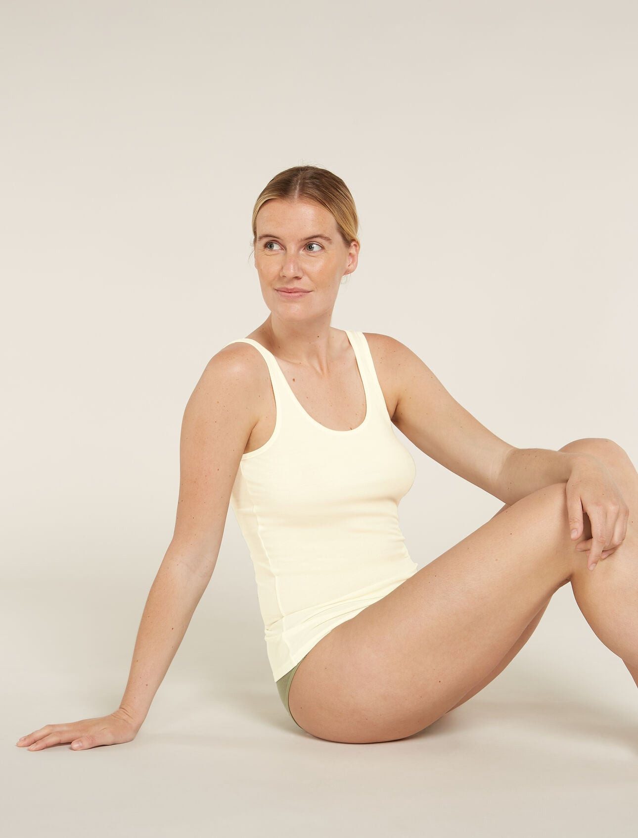 Icebreaker Tanktop Unterwäsche Tank Top Siren - Merinowolle - undyed weiss Damen