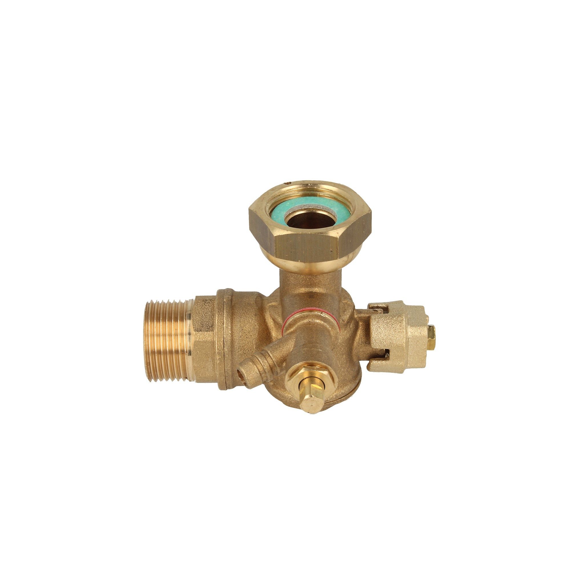 Zilmet Deutschland GmbH Absperrventil 3/4 Zoll Kappenventil ZKV-E, Eckausführung mit Entleerung, Messing