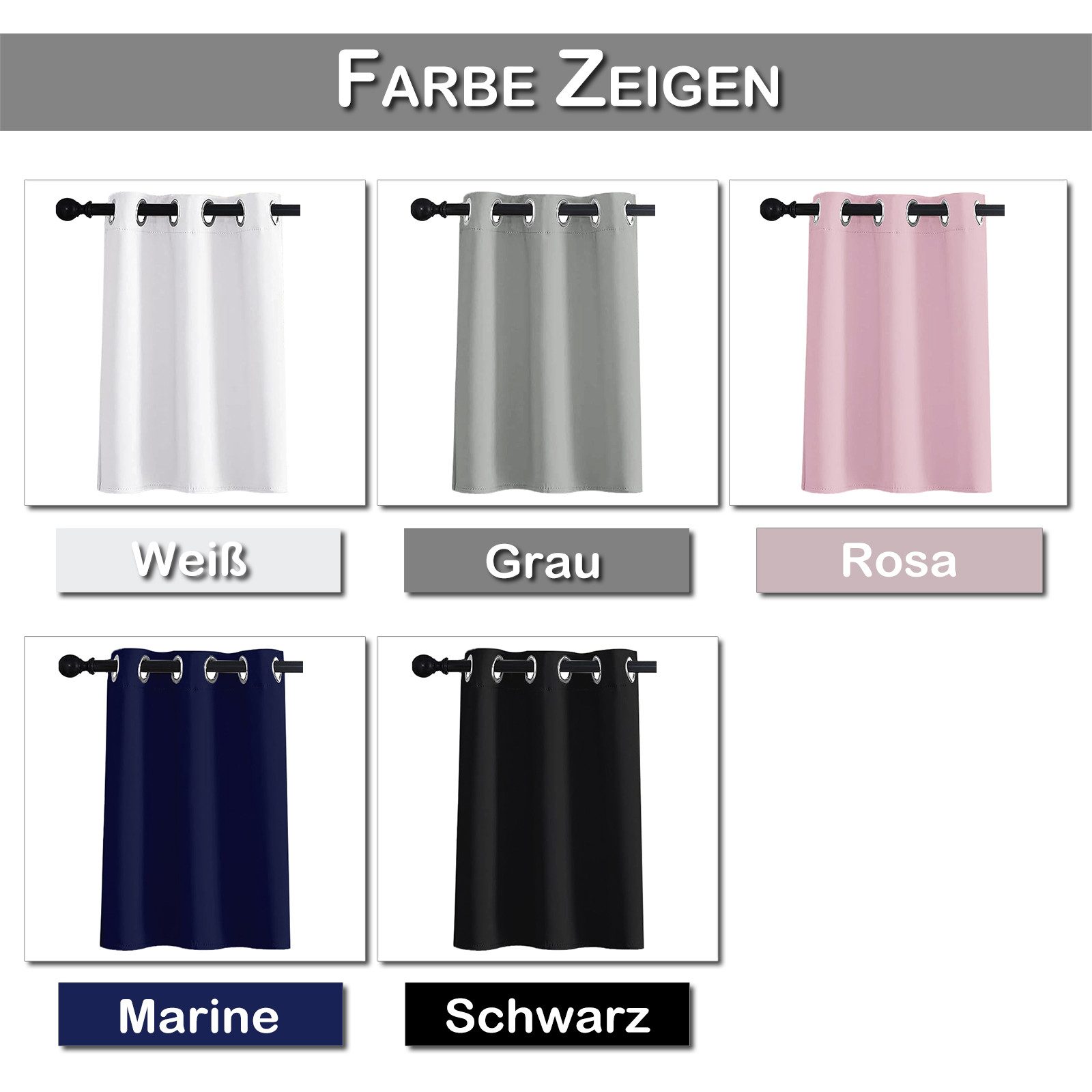 Jibenhome Scheibengardine Bistrogardine Kurzgardinen mit Ösen Vorhang Blickdicht, Küche Fenster (1 St), Scheibengardinen Ösenvorhang Modern Gardinen Kurzstore für Wohnzimmer